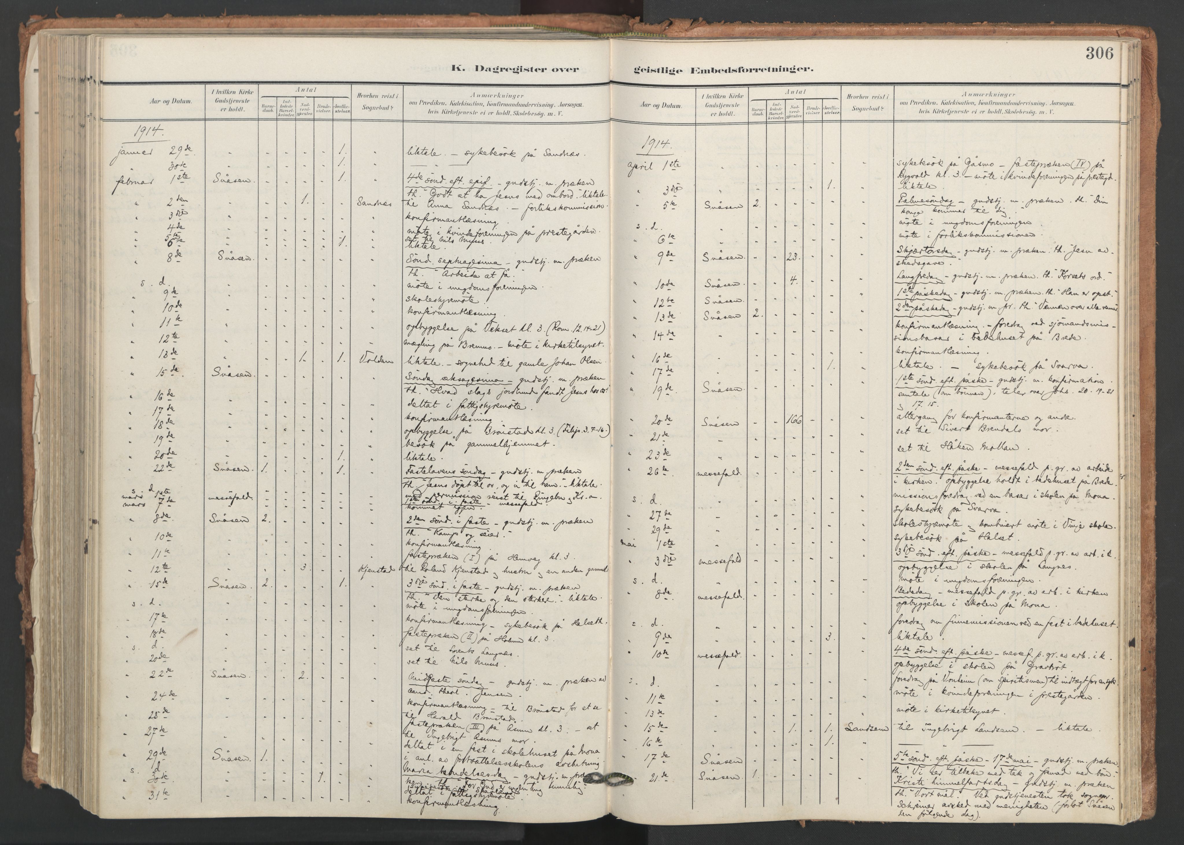 Ministerialprotokoller, klokkerbøker og fødselsregistre - Nord-Trøndelag, SAT/A-1458/749/L0477: Ministerialbok nr. 749A11, 1902-1927, s. 306