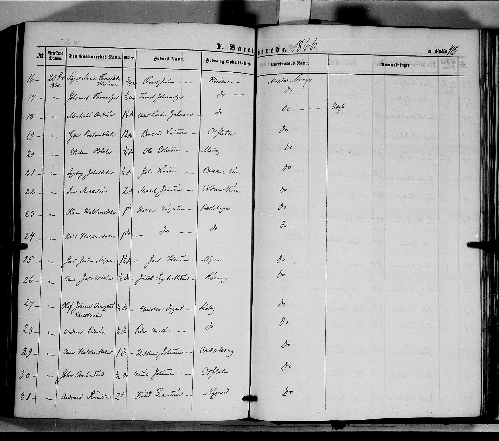 Tolga prestekontor, AV/SAH-PREST-062/K/L0006: Ministerialbok nr. 6, 1852-1876, s. 415