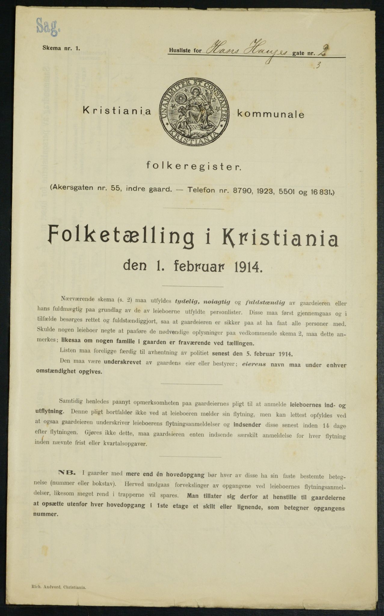 OBA, Kommunal folketelling 1.2.1914 for Kristiania, 1914, s. 34790