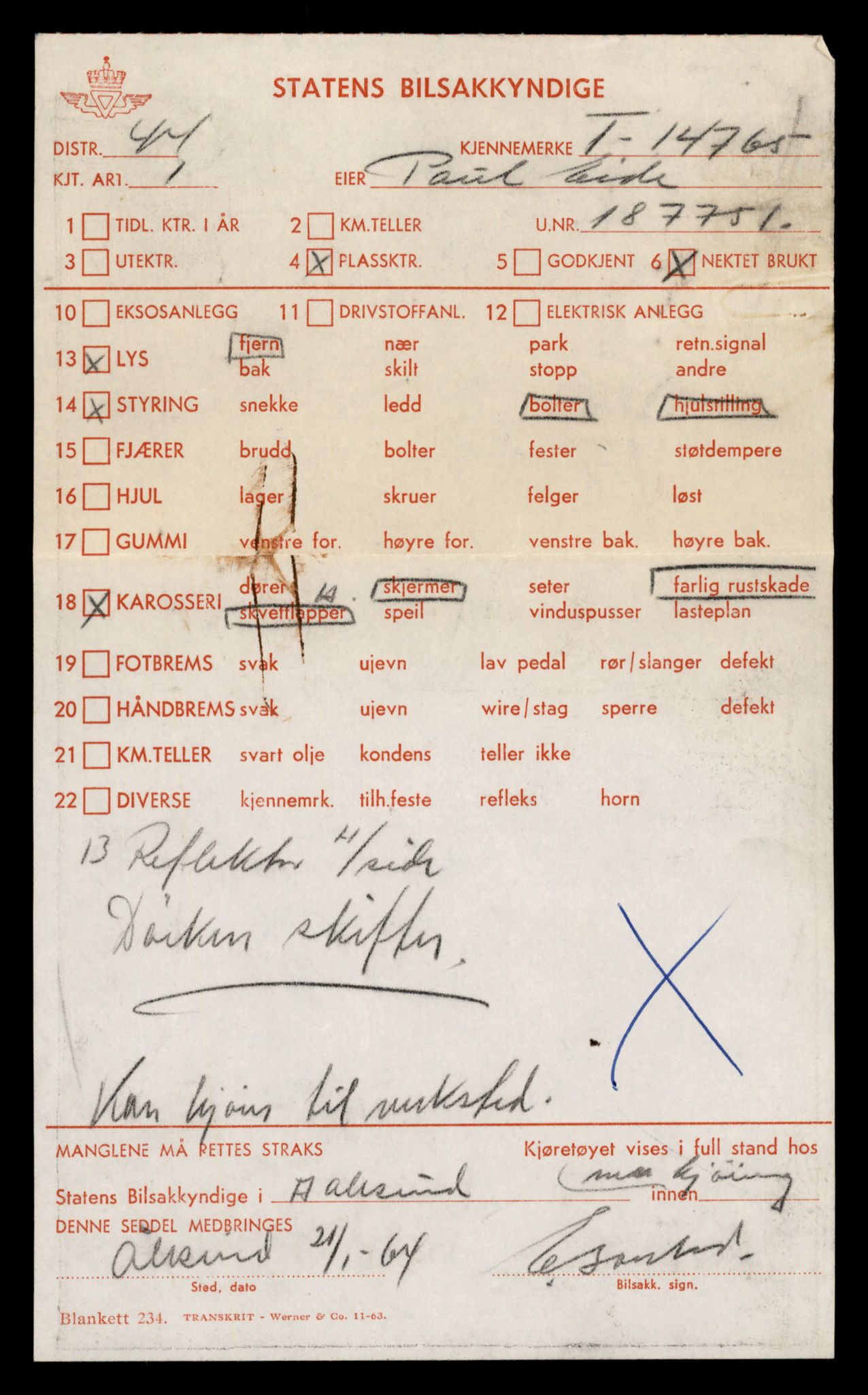 Møre og Romsdal vegkontor - Ålesund trafikkstasjon, AV/SAT-A-4099/F/Fe/L0048: Registreringskort for kjøretøy T 14721 - T 14863, 1927-1998, s. 882