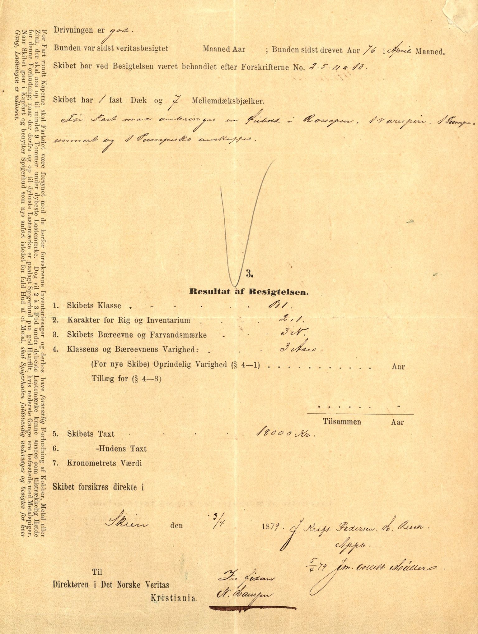 Pa 63 - Østlandske skibsassuranceforening, VEMU/A-1079/G/Ga/L0015/0002: Havaridokumenter / Fredrik Holst, Øgir, Vikingen, Vigilant, 1882, s. 26