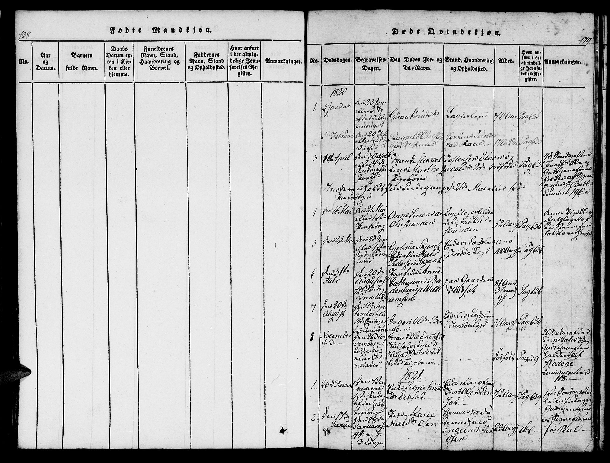 Ministerialprotokoller, klokkerbøker og fødselsregistre - Møre og Romsdal, SAT/A-1454/573/L0873: Klokkerbok nr. 573C01, 1819-1834, s. 179