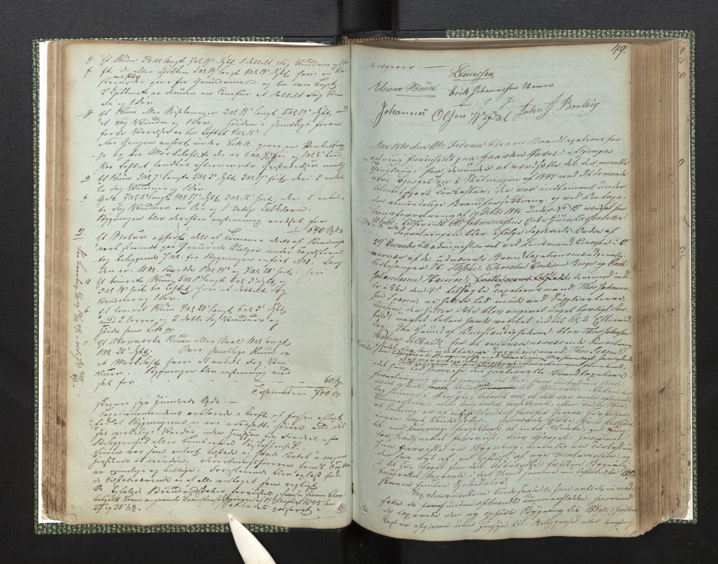 Lensmannen i Leikanger, AV/SAB-A-29201/0012/L0001: Branntakstprotokoll, 1846-1868, s. 48b-49a