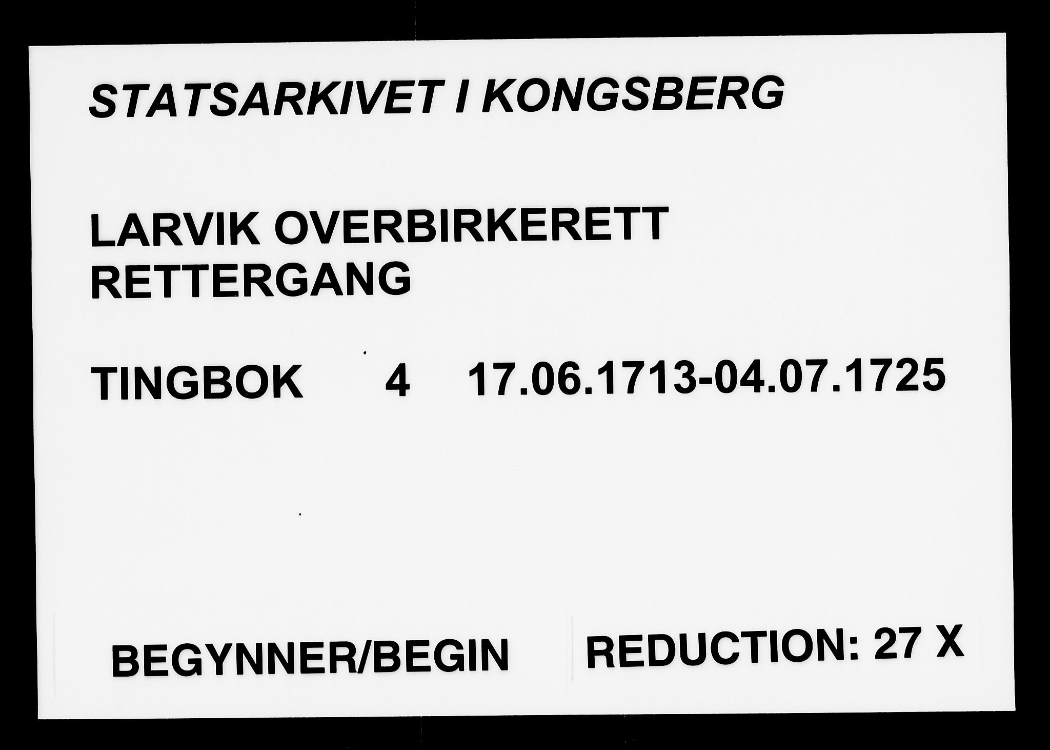 Larvik overbirkerett, AV/SAKO-A-802/F/Fa/L0004: Tingbok, 1713-1725