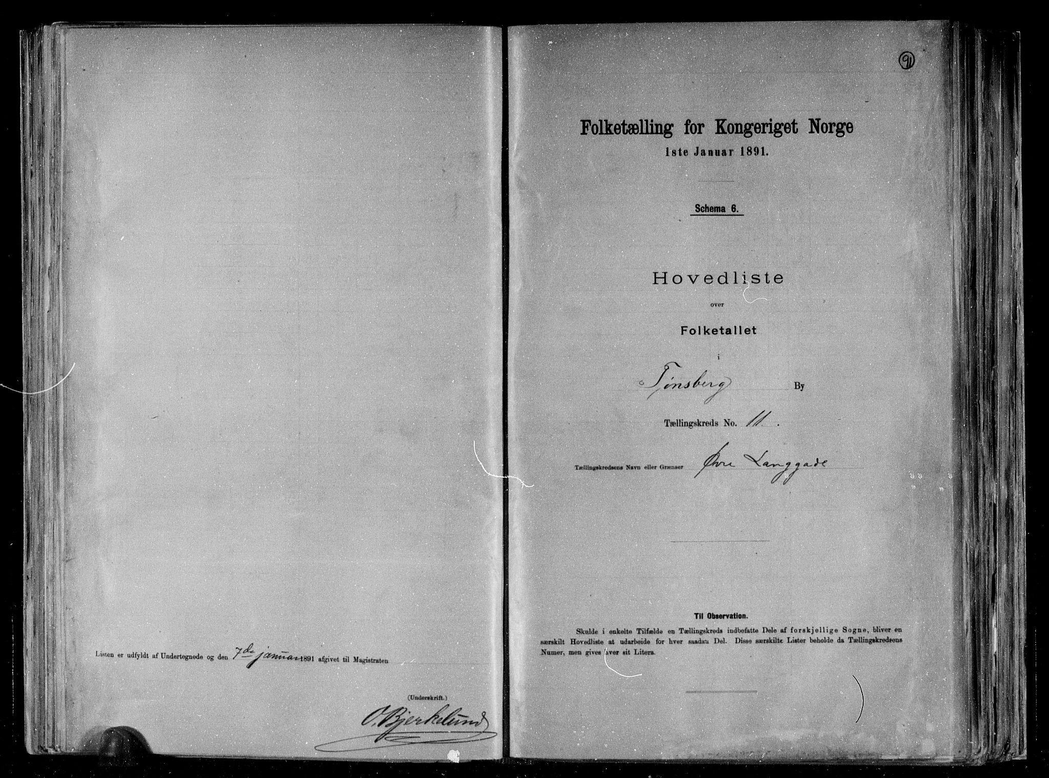 RA, Folketelling 1891 for 0705 Tønsberg kjøpstad, 1891, s. 25