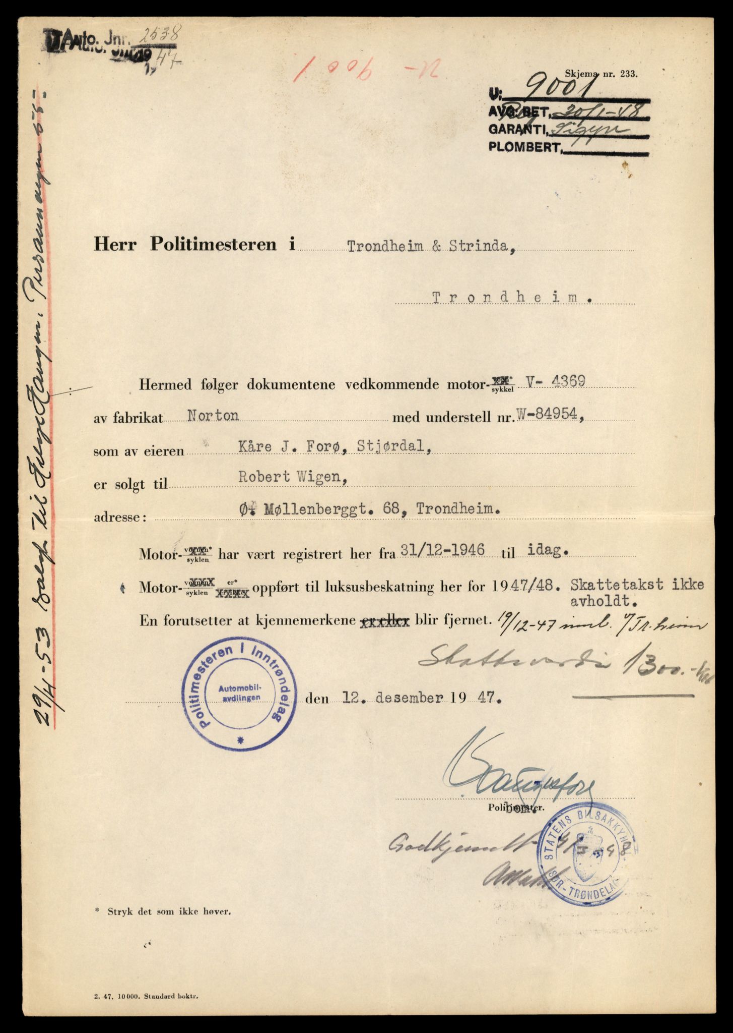 Møre og Romsdal vegkontor - Ålesund trafikkstasjon, AV/SAT-A-4099/F/Fe/L0039: Registreringskort for kjøretøy T 13361 - T 13530, 1927-1998, s. 1205