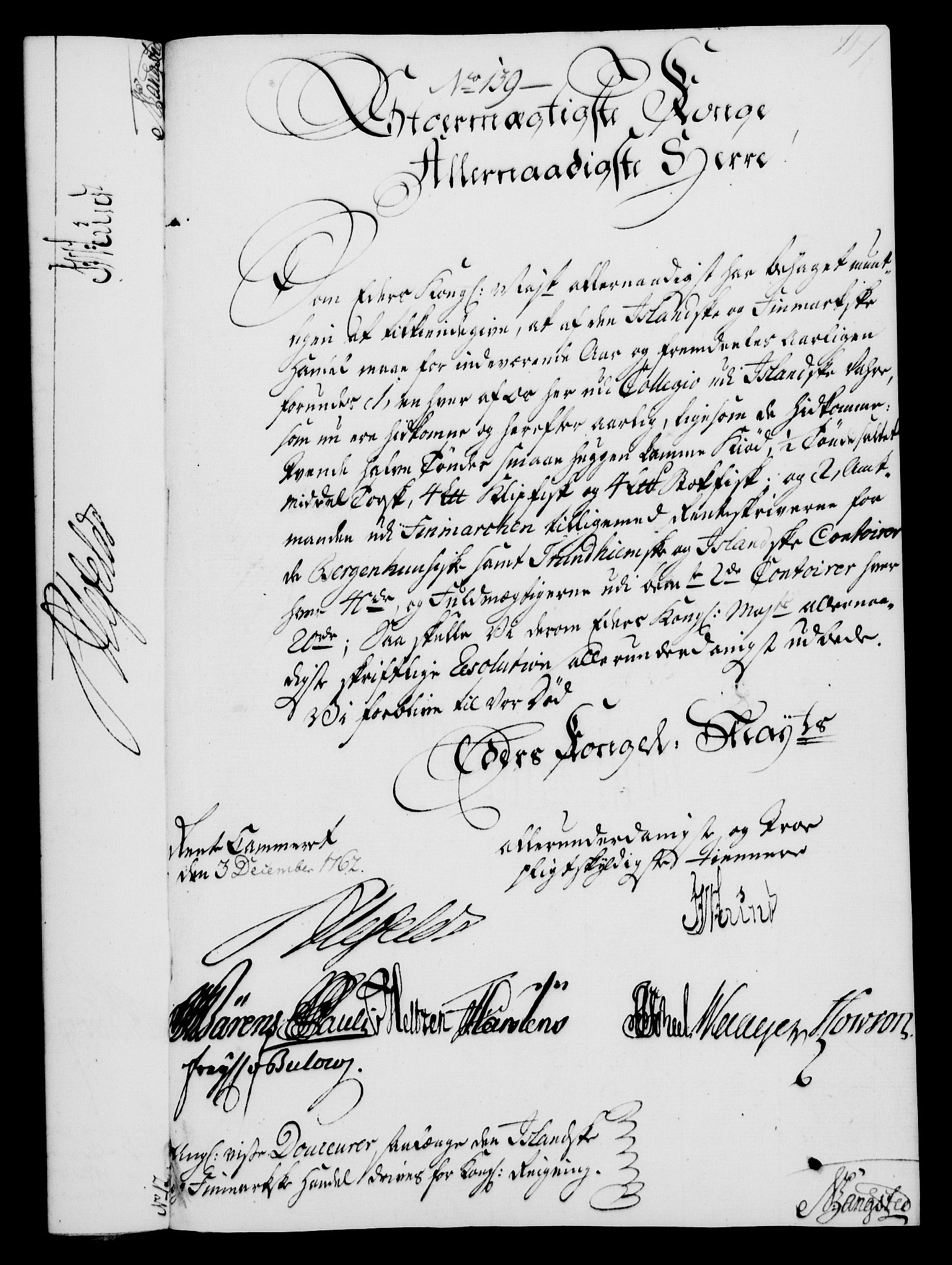 Rentekammeret, Kammerkanselliet, AV/RA-EA-3111/G/Gf/Gfa/L0044: Norsk relasjons- og resolusjonsprotokoll (merket RK 52.44), 1762, s. 513