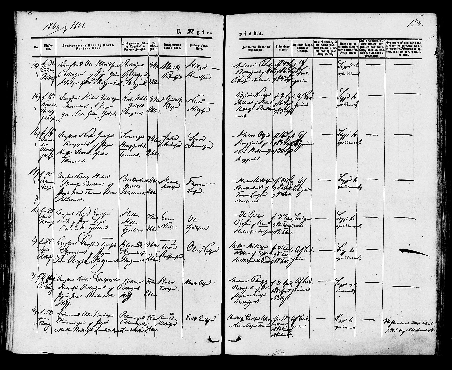 Rollag kirkebøker, AV/SAKO-A-240/F/Fa/L0009: Ministerialbok nr. I 9, 1860-1874, s. 113