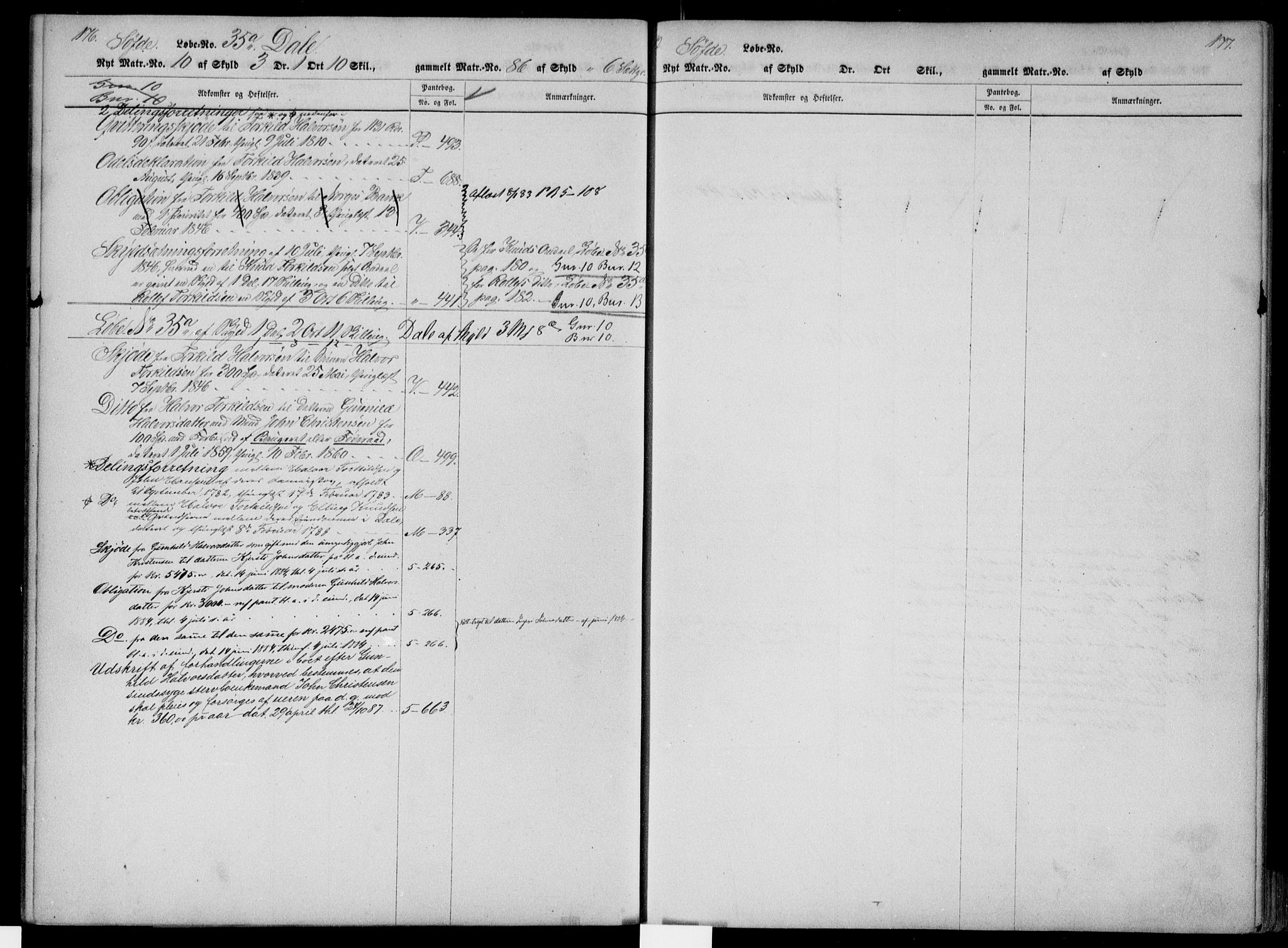 Nedre Telemark sorenskriveri, AV/SAKO-A-135/G/Gb/Gbb/L0005a: Panteregister nr. II 5a, s. 176-177