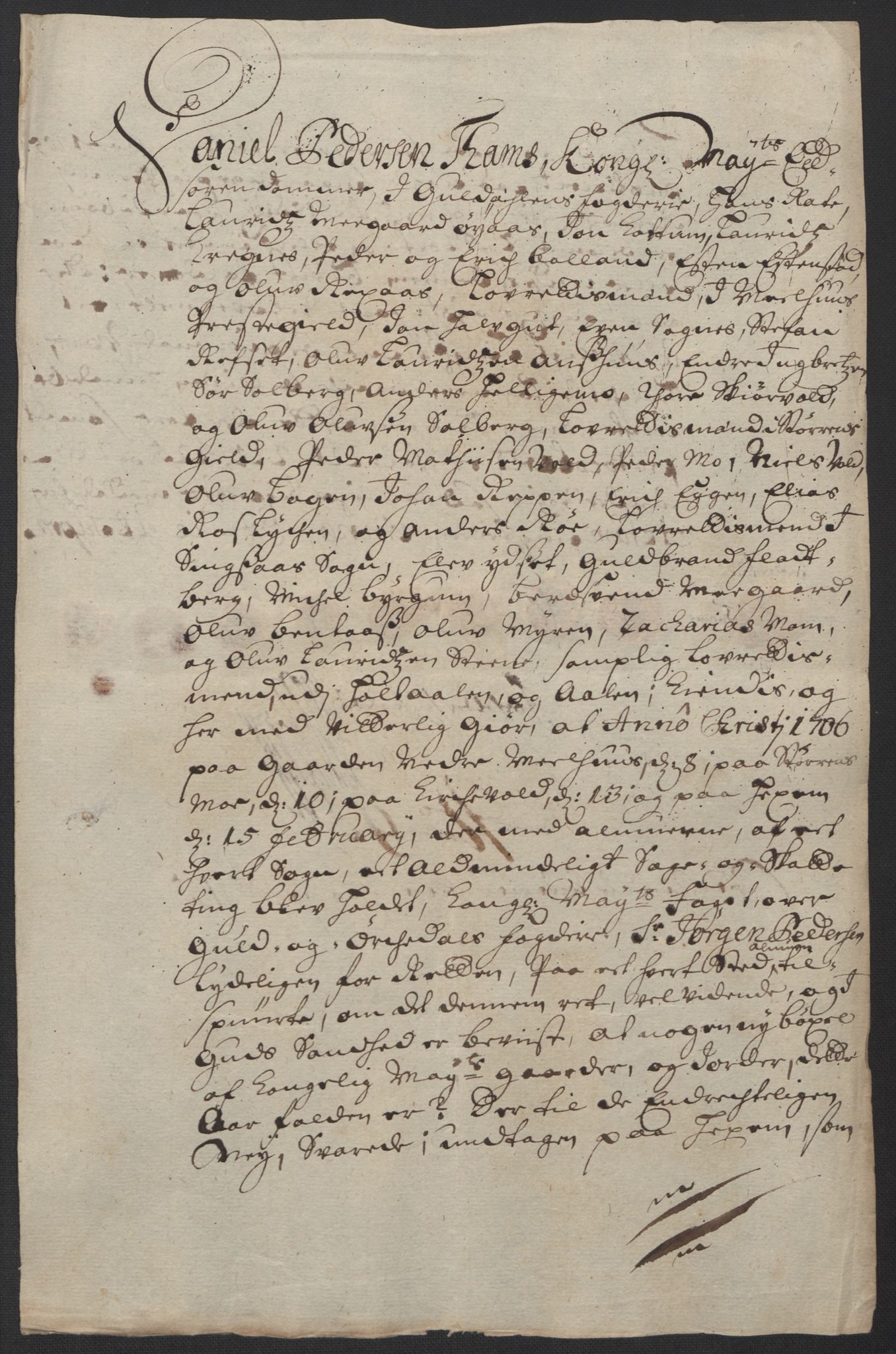 Rentekammeret inntil 1814, Reviderte regnskaper, Fogderegnskap, RA/EA-4092/R60/L3955: Fogderegnskap Orkdal og Gauldal, 1705, s. 375