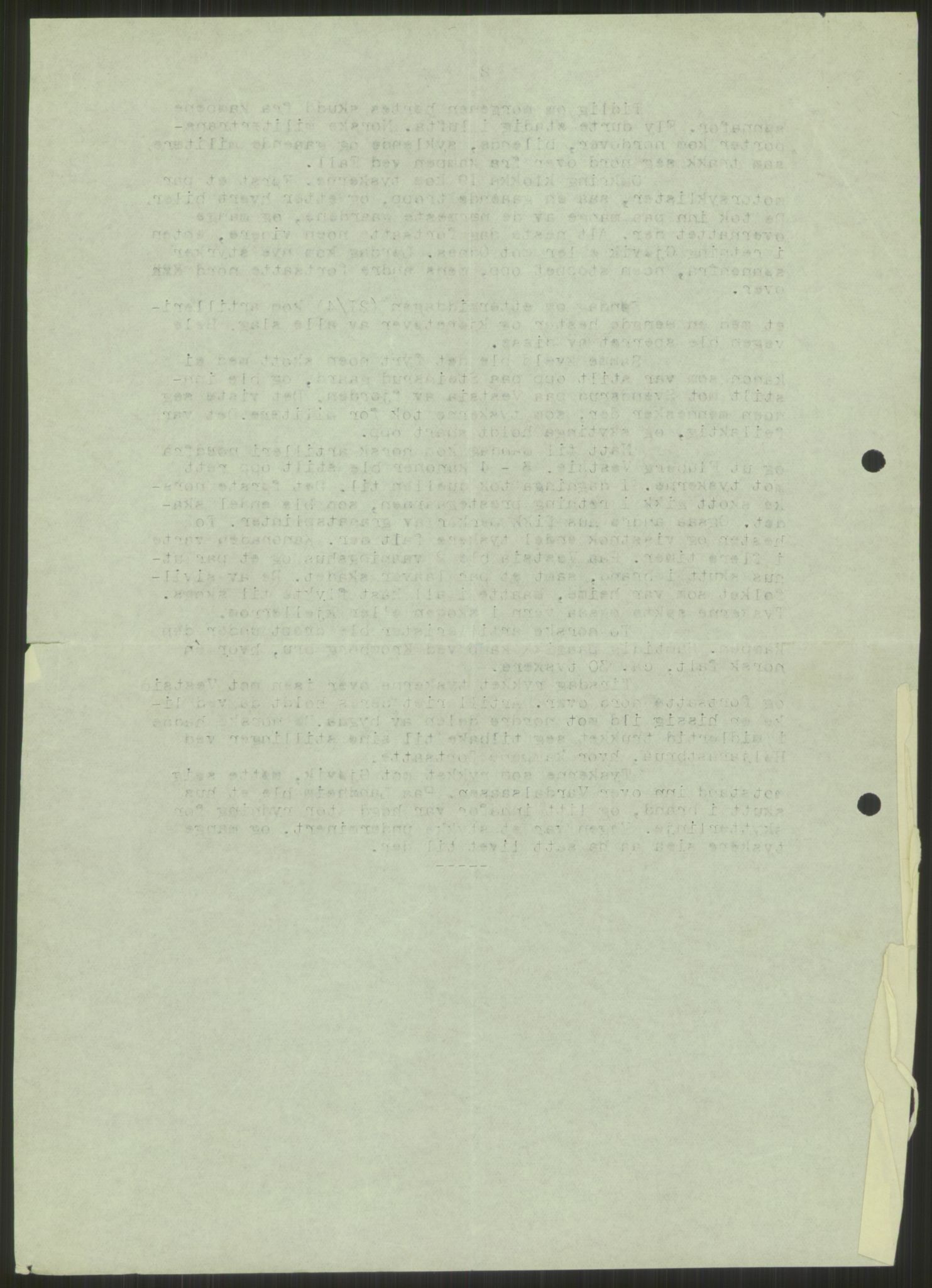 Forsvaret, Forsvarets krigshistoriske avdeling, AV/RA-RAFA-2017/Y/Ya/L0014: II-C-11-31 - Fylkesmenn.  Rapporter om krigsbegivenhetene 1940., 1940, s. 162