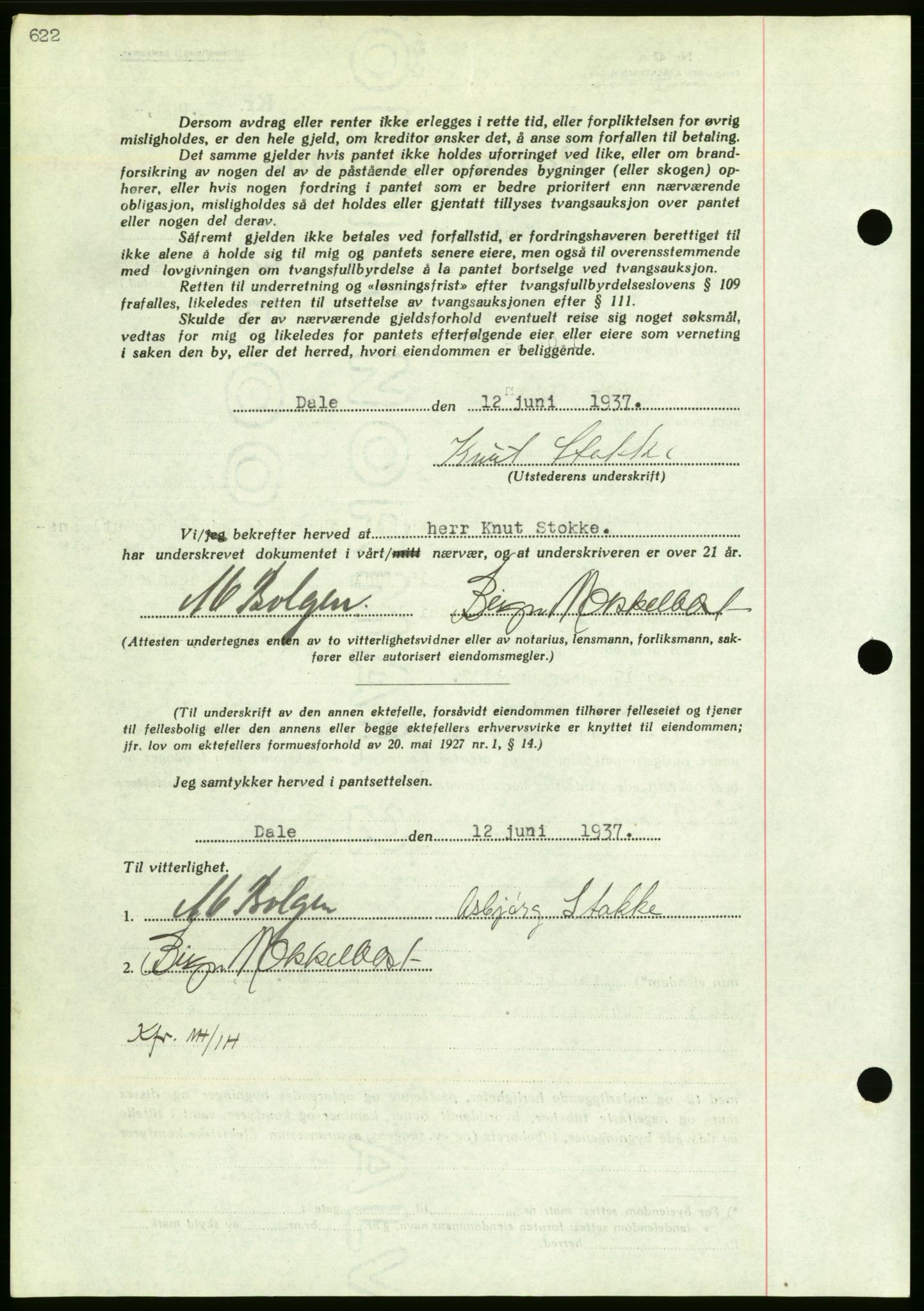 Nordmøre sorenskriveri, AV/SAT-A-4132/1/2/2Ca/L0091: Pantebok nr. B81, 1937-1937, Dagboknr: 1734/1937