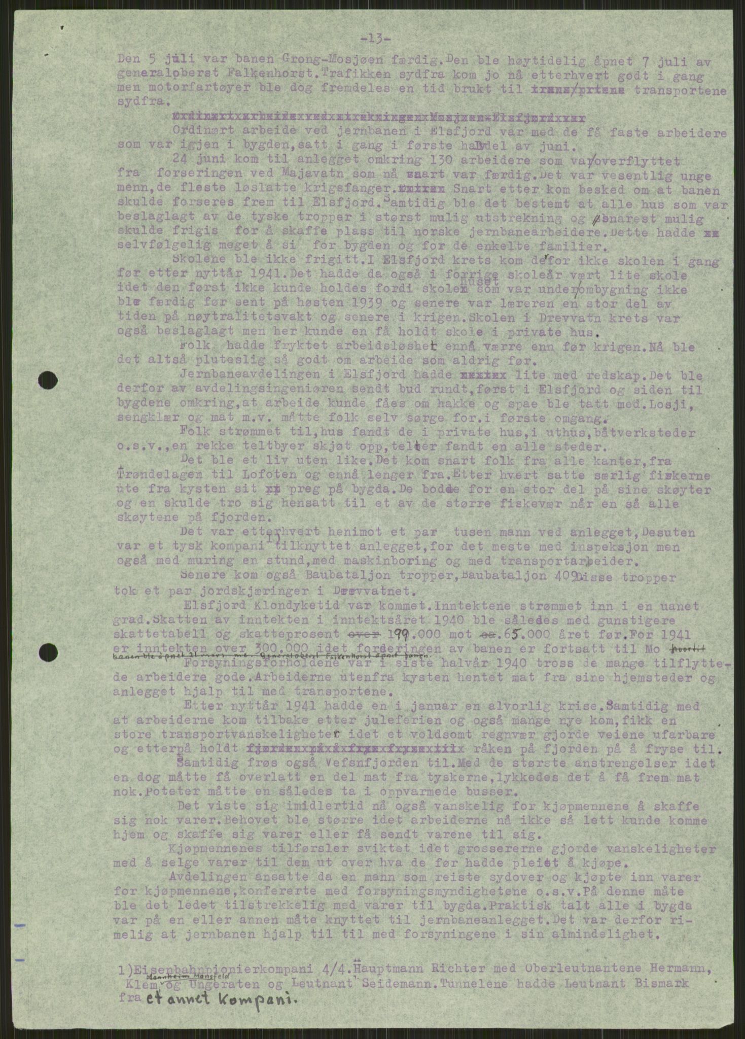 Forsvaret, Forsvarets krigshistoriske avdeling, AV/RA-RAFA-2017/Y/Ya/L0017: II-C-11-31 - Fylkesmenn.  Rapporter om krigsbegivenhetene 1940., 1940, s. 132