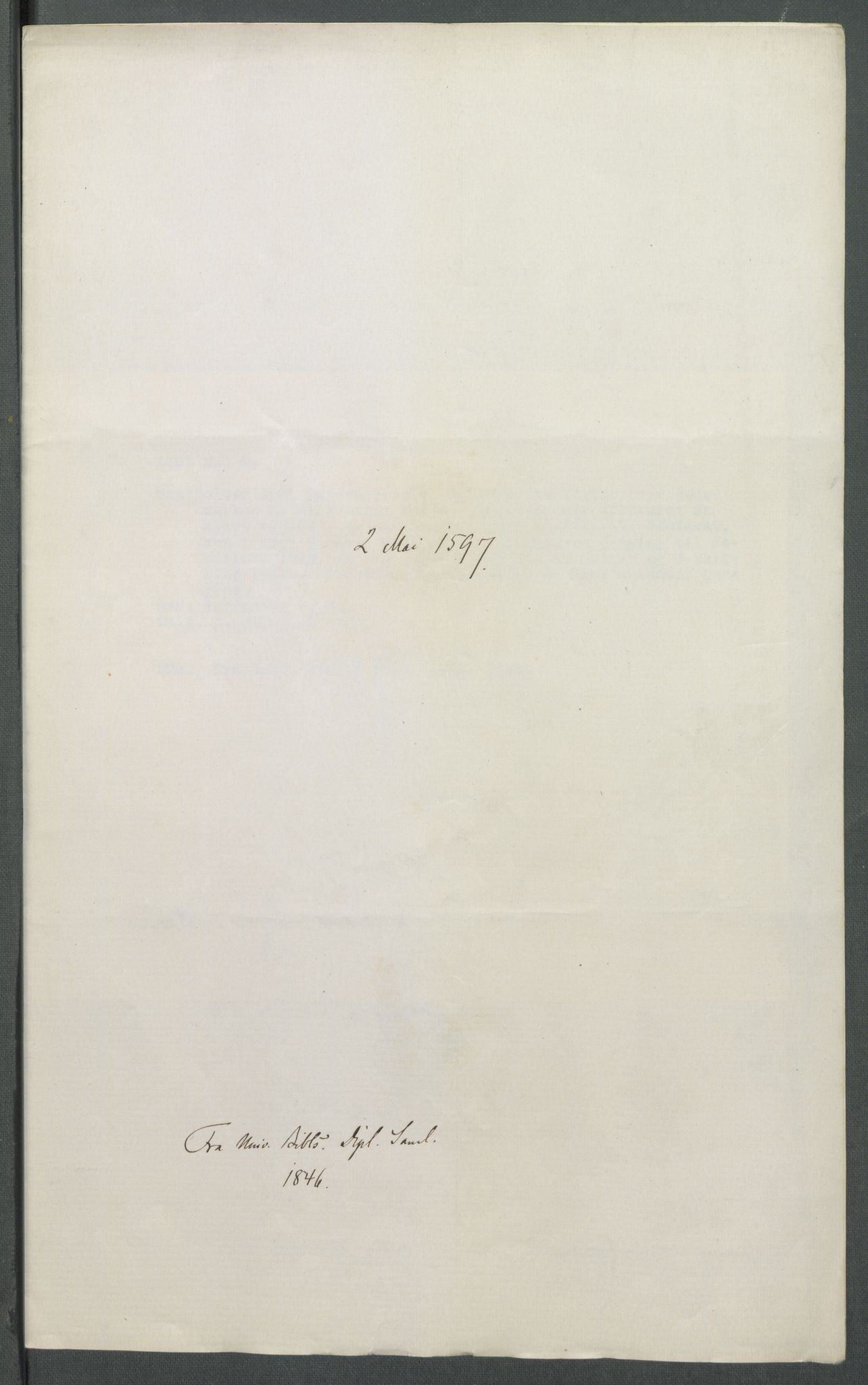 Riksarkivets diplomsamling, AV/RA-EA-5965/F02/L0103: Dokumenter, 1597, s. 27