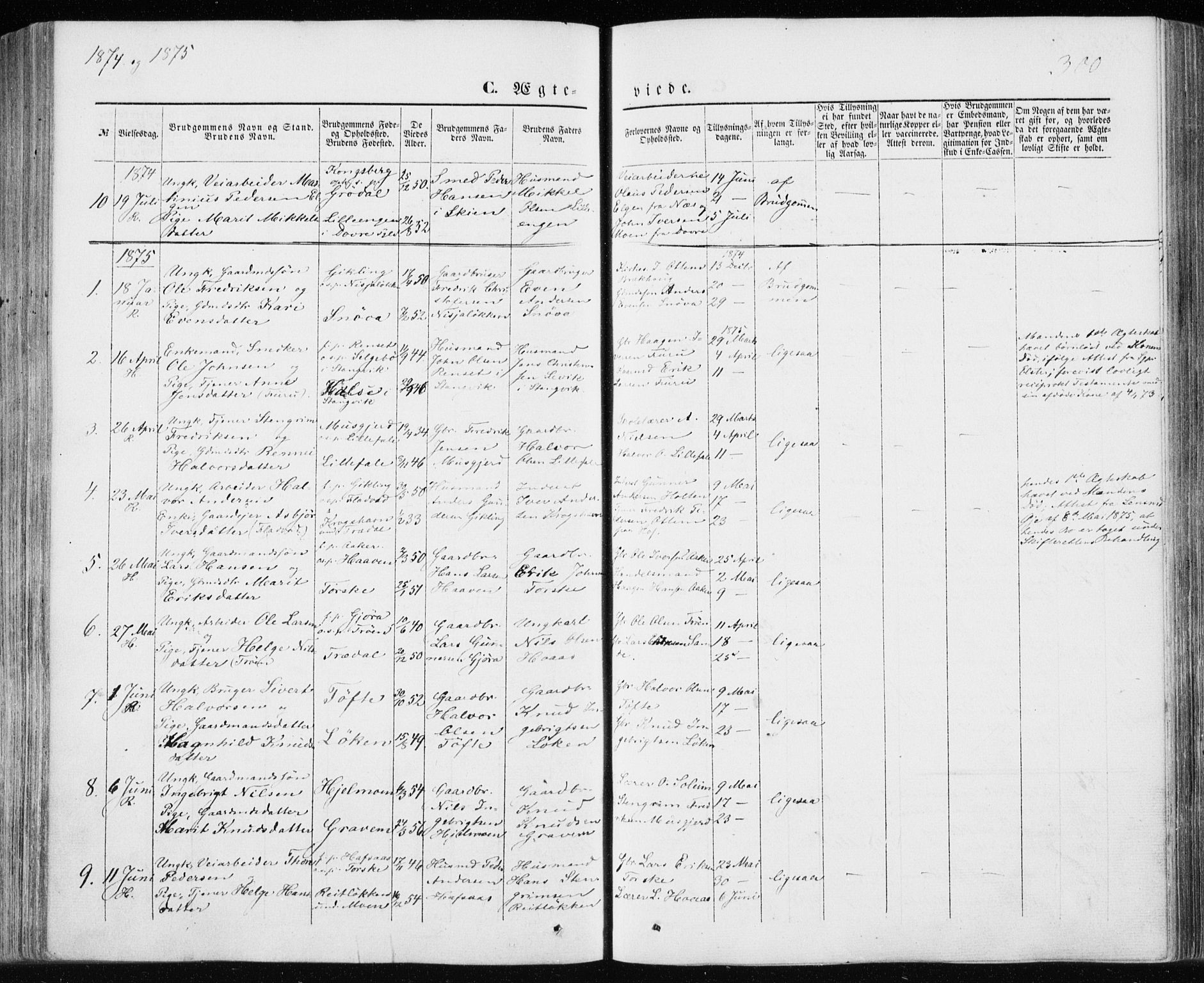 Ministerialprotokoller, klokkerbøker og fødselsregistre - Møre og Romsdal, AV/SAT-A-1454/590/L1013: Ministerialbok nr. 590A05, 1847-1877, s. 300