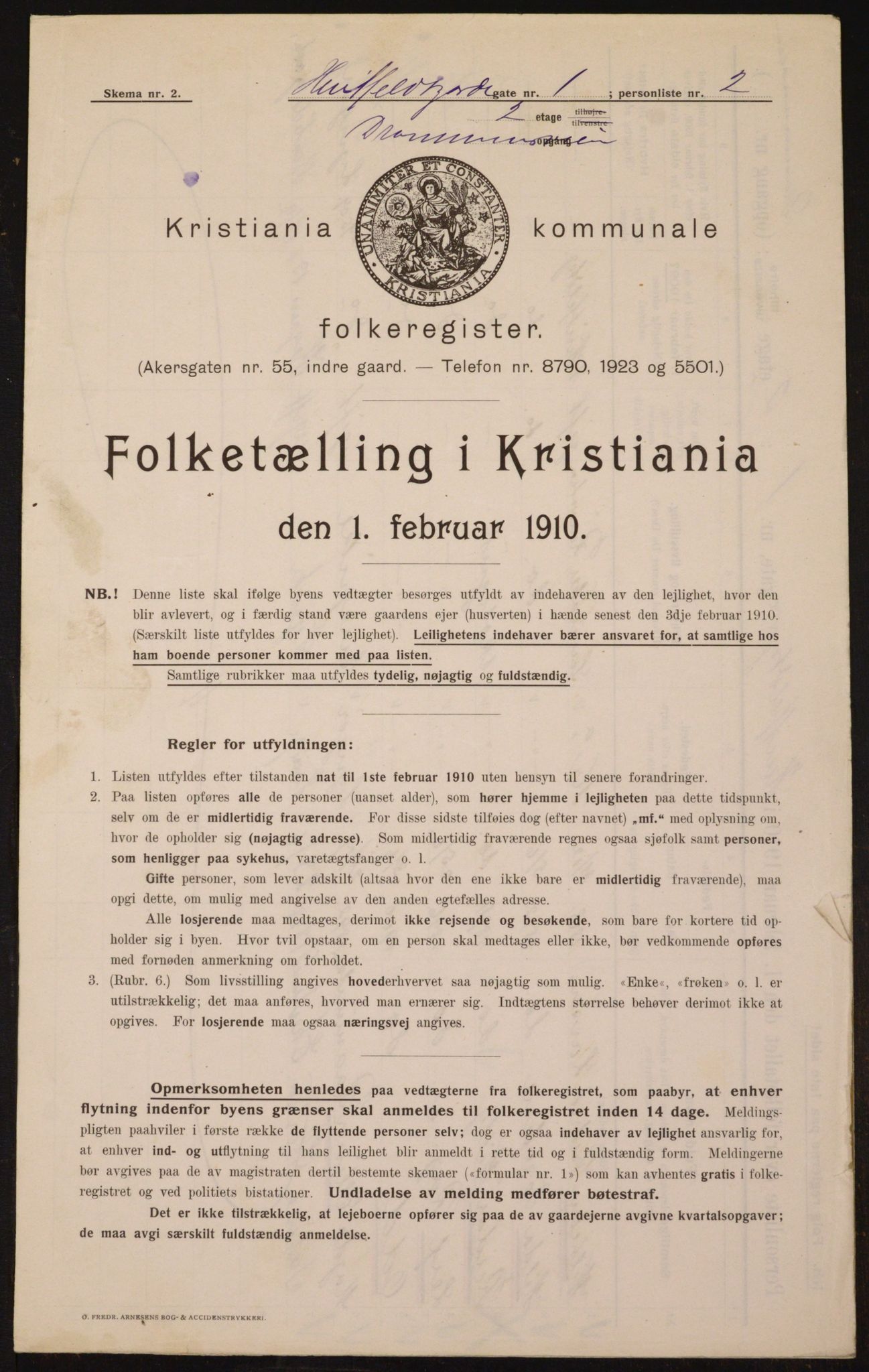 OBA, Kommunal folketelling 1.2.1910 for Kristiania, 1910, s. 40726