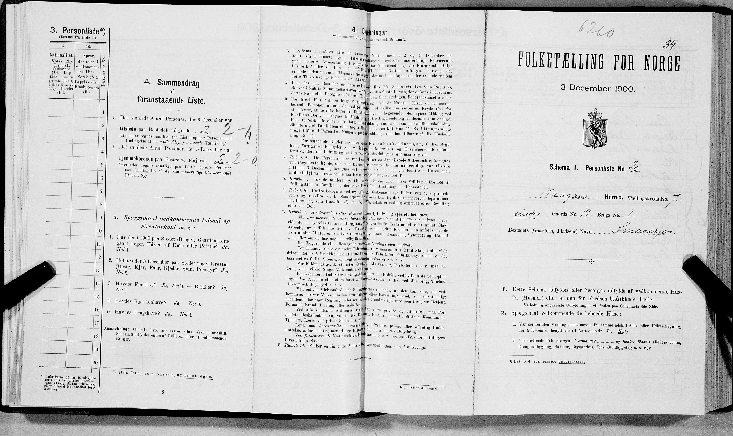 SAT, Folketelling 1900 for 1865 Vågan herred, 1900, s. 937