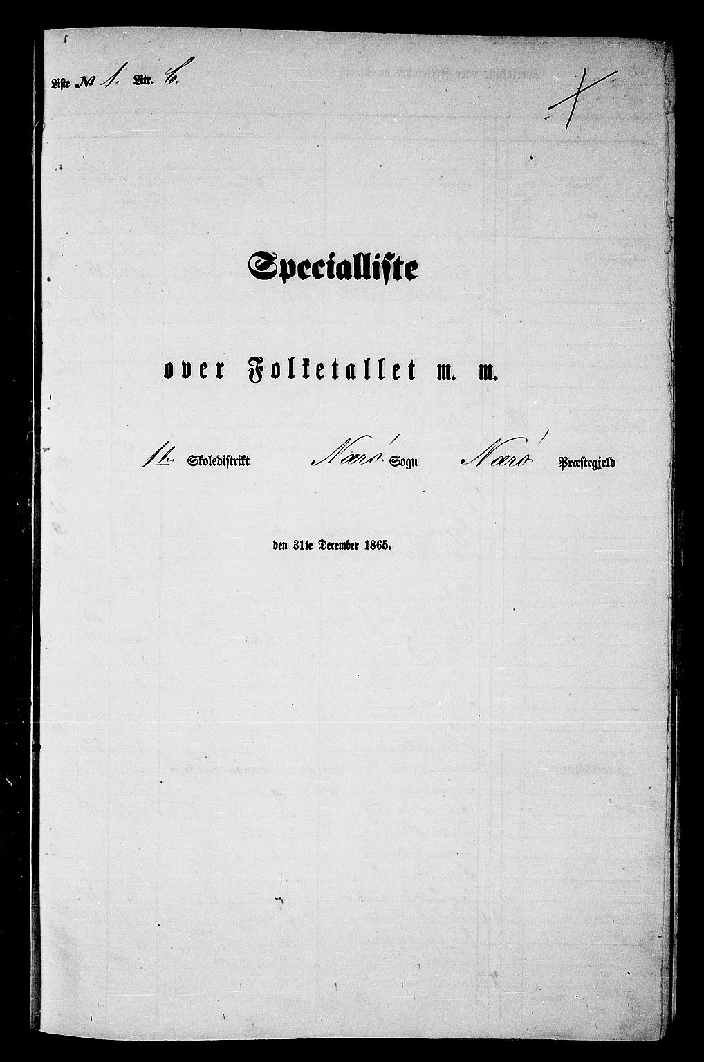 RA, Folketelling 1865 for 1751P Nærøy prestegjeld, 1865, s. 23