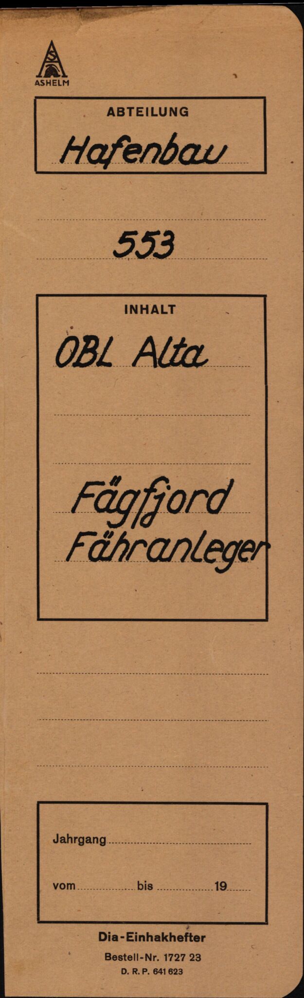 Tyske arkiver, Organisation Todt (OT), Einsatzgruppe Wiking, AV/RA-RAFA-2188/1/E/E2/E2d/L0023: Fähren und Anlegen, 1942-1944, s. 160