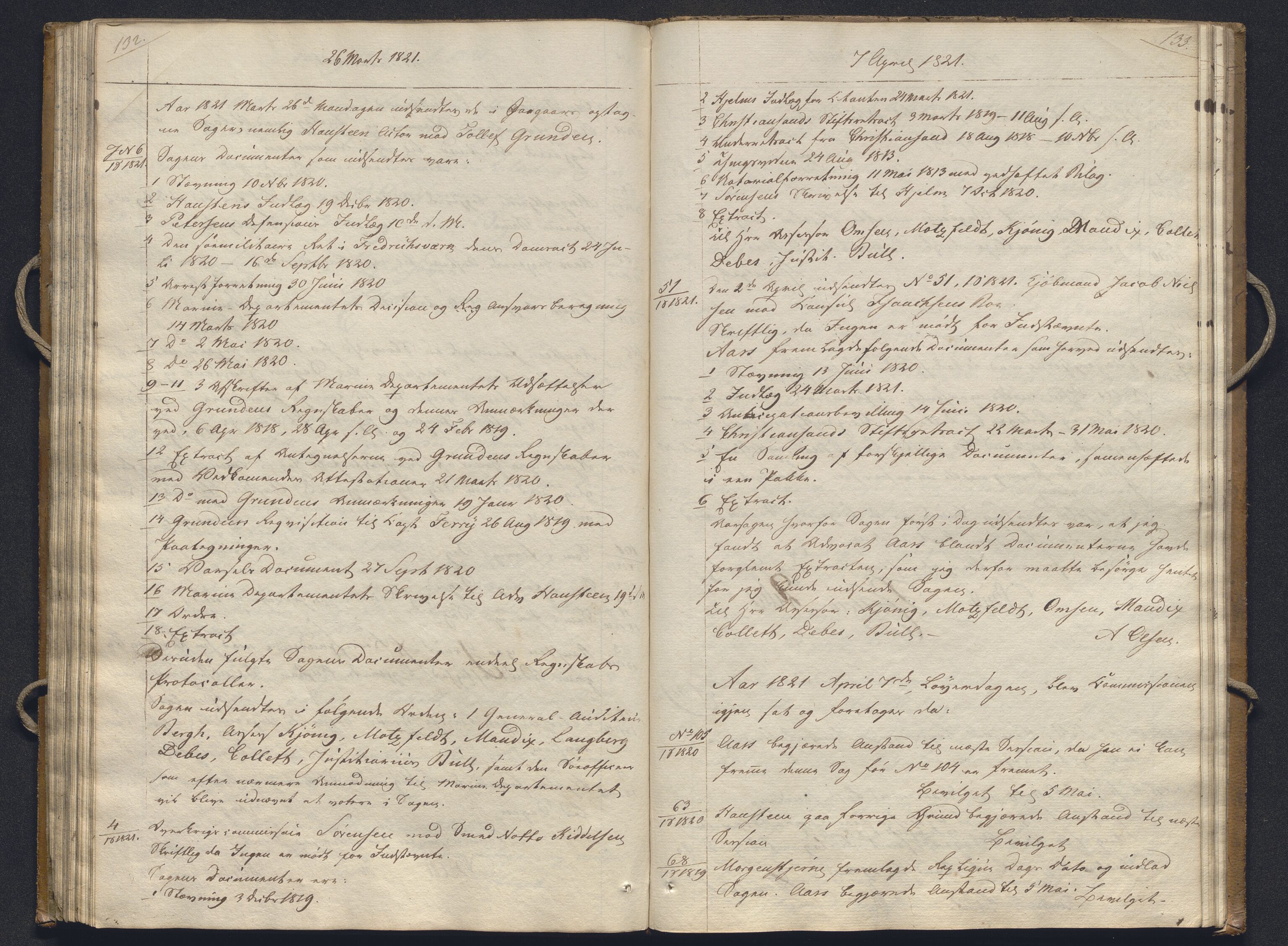 Høyesterett, AV/RA-S-1002/E/Ef/L0001: Protokoll over saker som gikk til skriftlig behandling, 1815-1822, s. 132-133