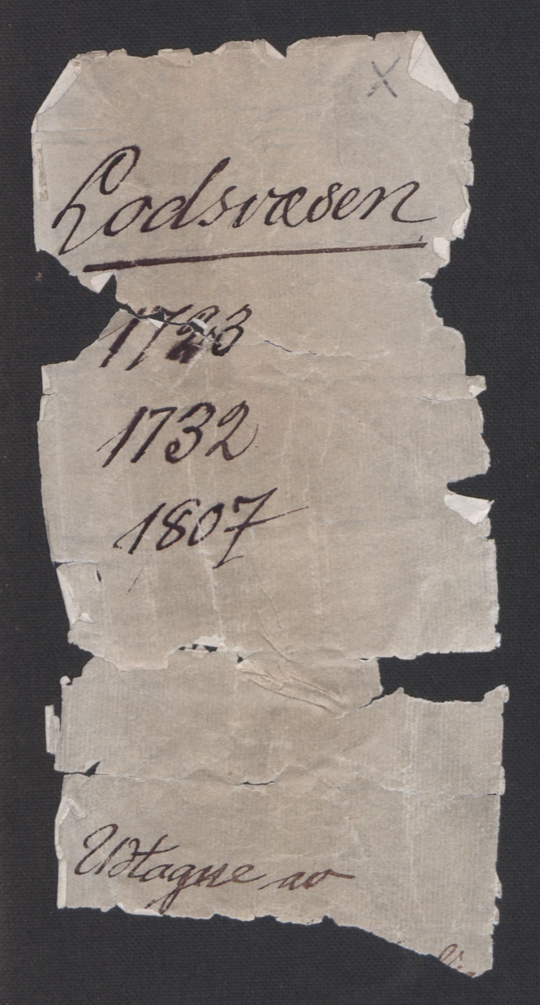Forskjellige samlinger, Uplasserte saker i Eldre avdeling, AV/RA-EA-4033/F/L0005: Losvesenet., 1723-1807, s. 2