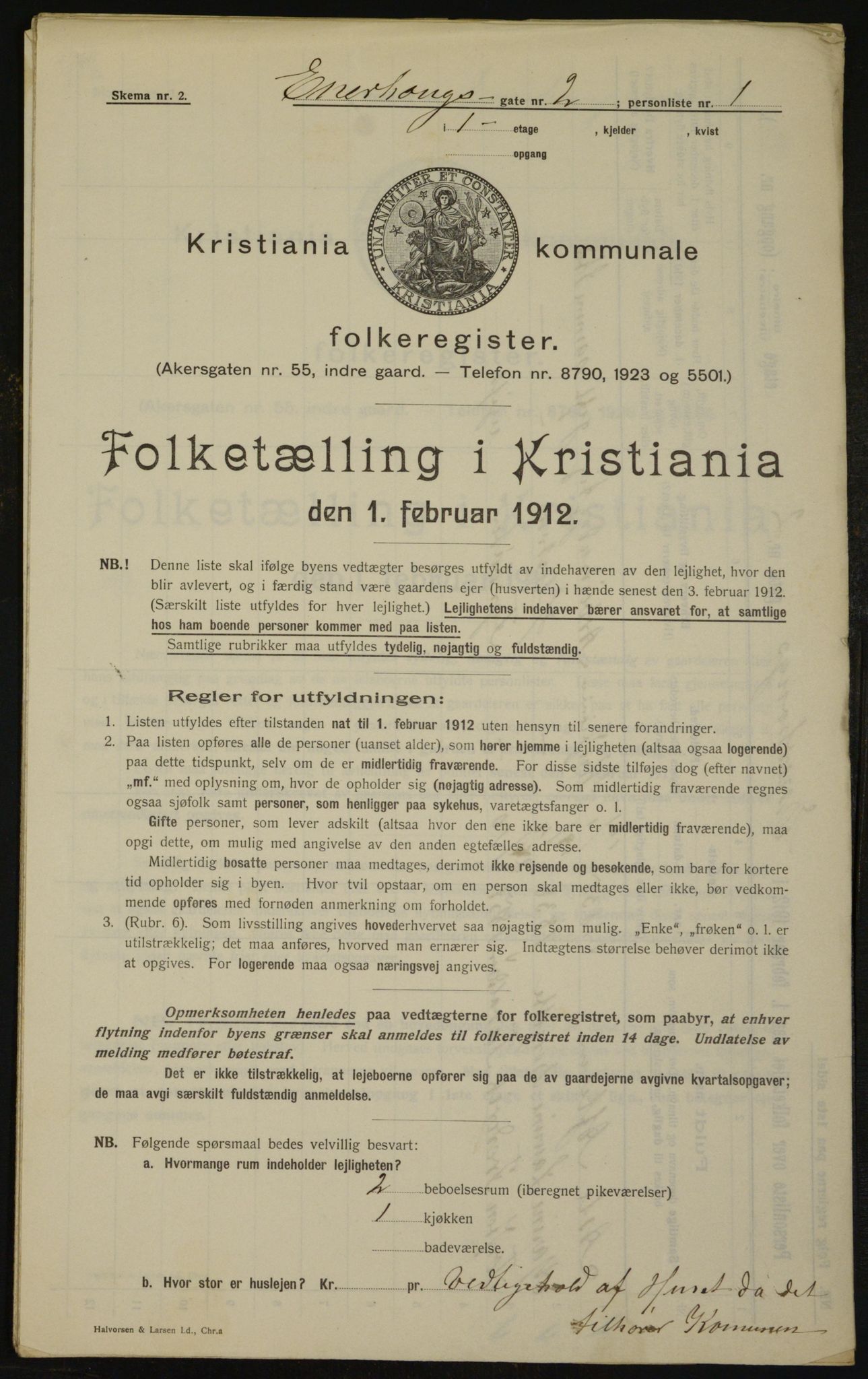 OBA, Kommunal folketelling 1.2.1912 for Kristiania, 1912, s. 21454