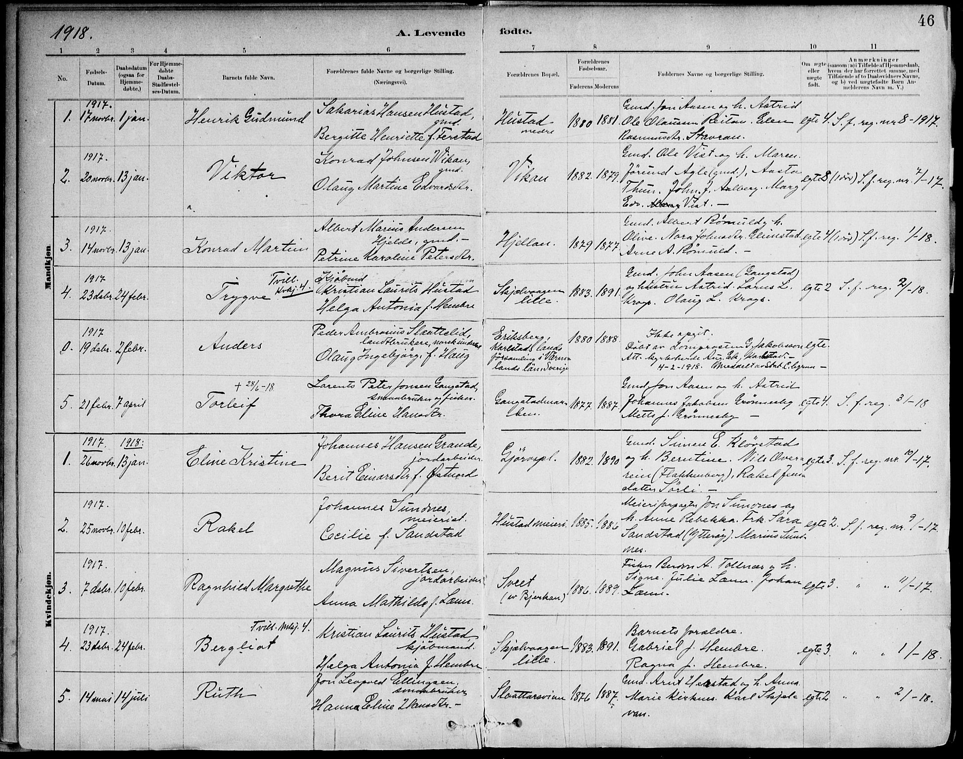 Ministerialprotokoller, klokkerbøker og fødselsregistre - Nord-Trøndelag, AV/SAT-A-1458/732/L0316: Ministerialbok nr. 732A01, 1879-1921, s. 46