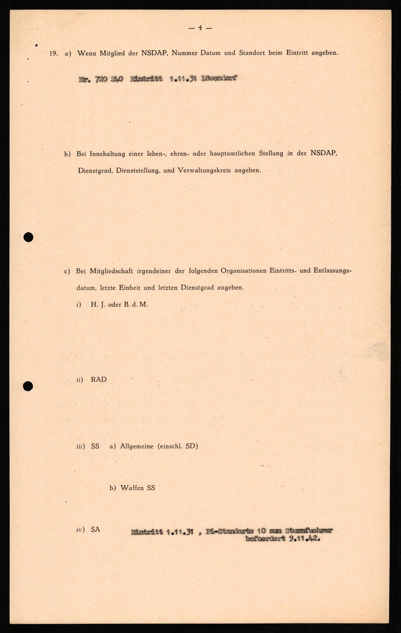 Forsvaret, Forsvarets overkommando II, AV/RA-RAFA-3915/D/Db/L0013: CI Questionaires. Tyske okkupasjonsstyrker i Norge. Tyskere., 1945-1946, s. 136