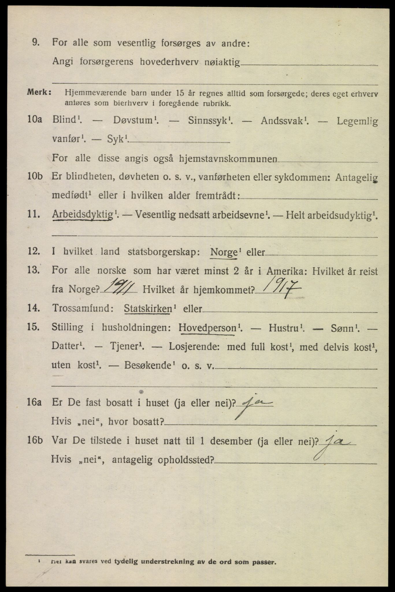 SAK, Folketelling 1920 for 1029 Sør-Audnedal herred, 1920, s. 1634
