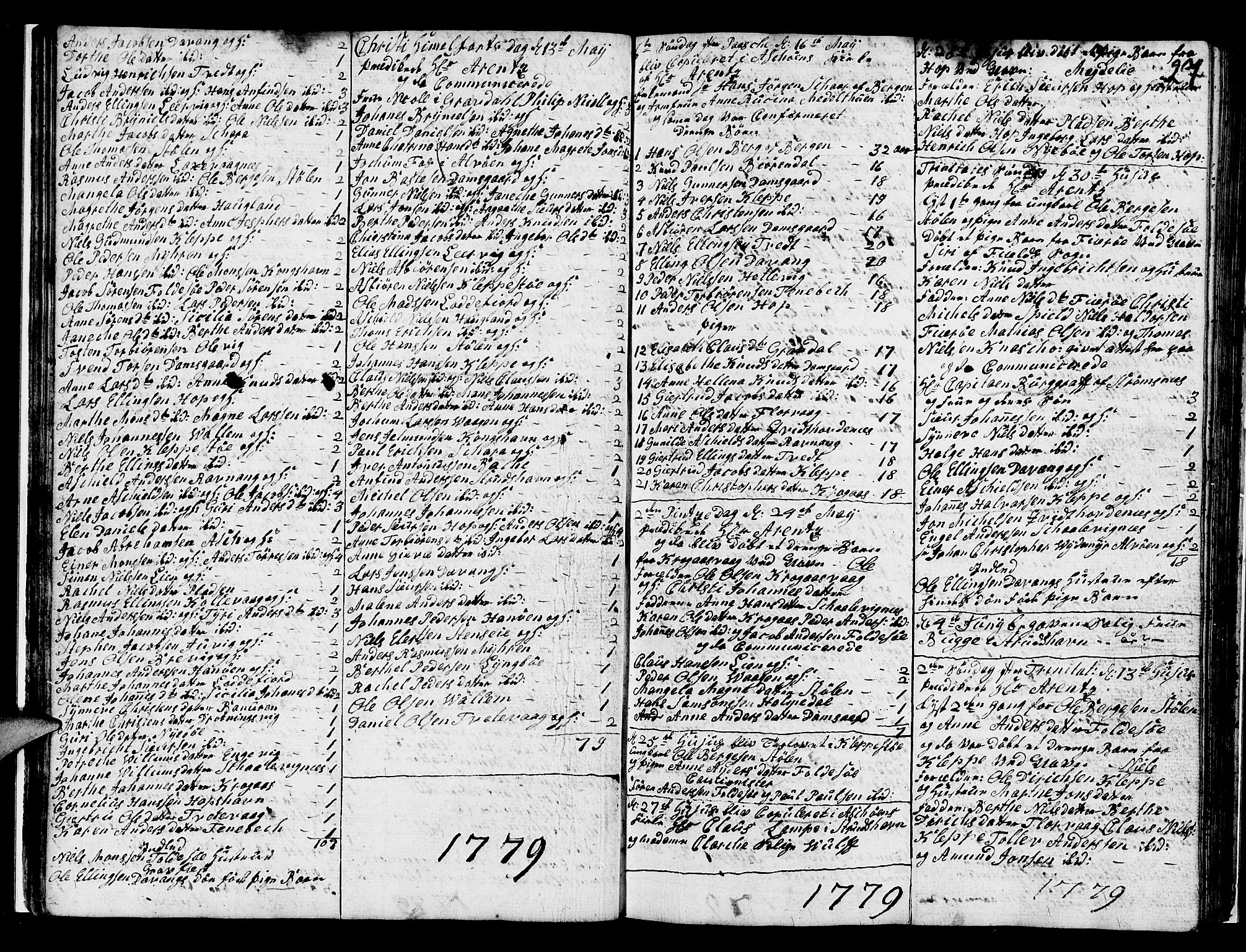 Askøy Sokneprestembete, SAB/A-74101/H/Ha/Hab/Haba/L0001: Klokkerbok nr. A 1, 1775-1792, s. 27