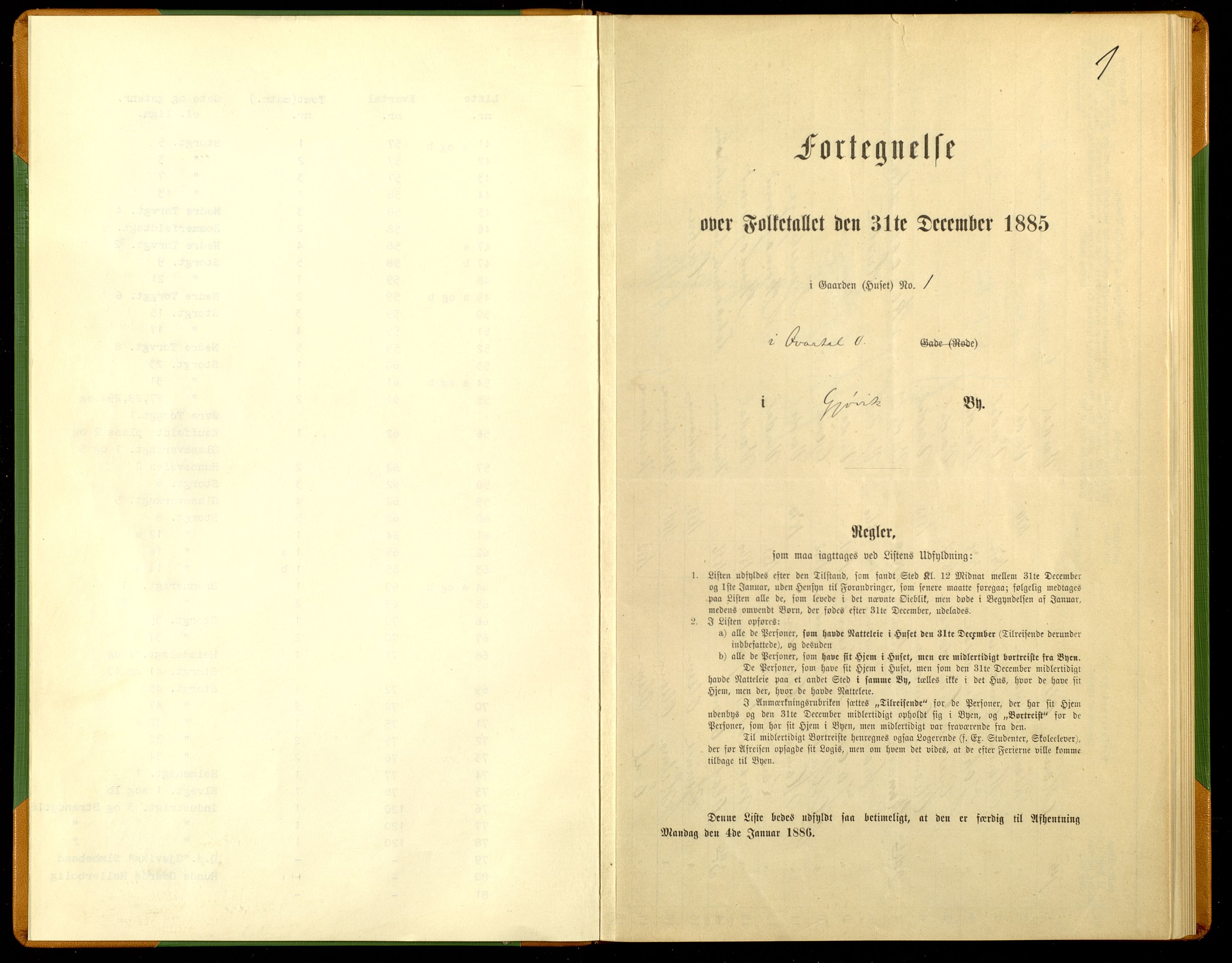 SAH, Folketelling 1885 for 0502 Gjøvik kjøpstad, 1885, s. 6