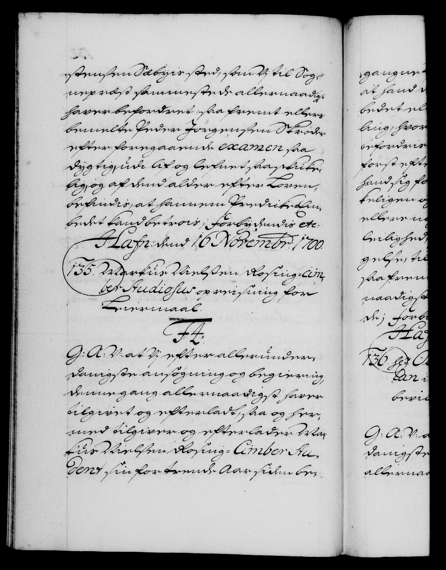 Danske Kanselli 1572-1799, RA/EA-3023/F/Fc/Fca/Fcaa/L0018: Norske registre, 1699-1703, s. 132b