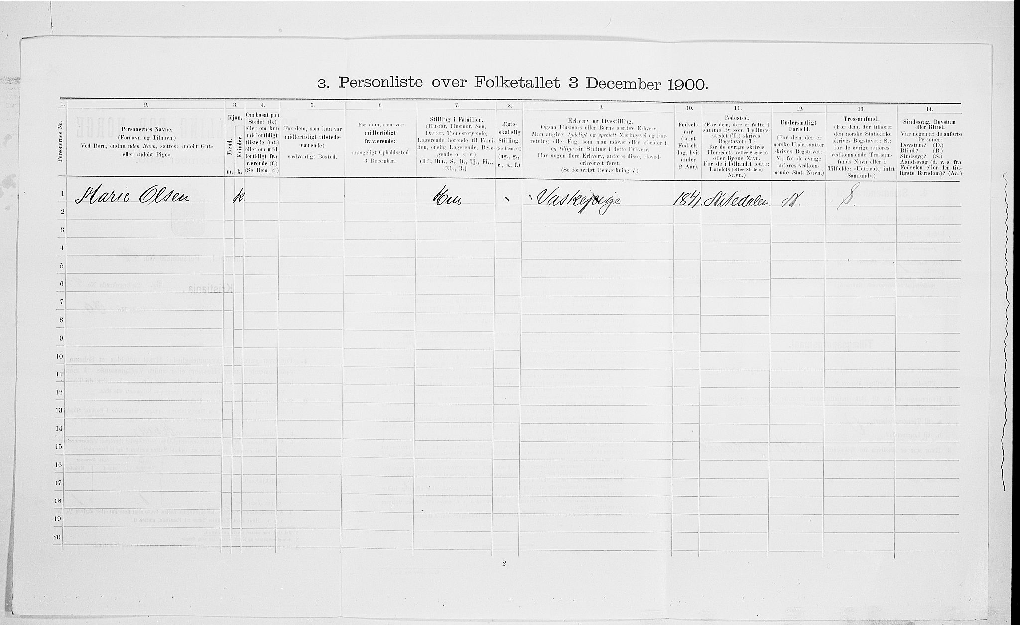 SAO, Folketelling 1900 for 0301 Kristiania kjøpstad, 1900, s. 71347