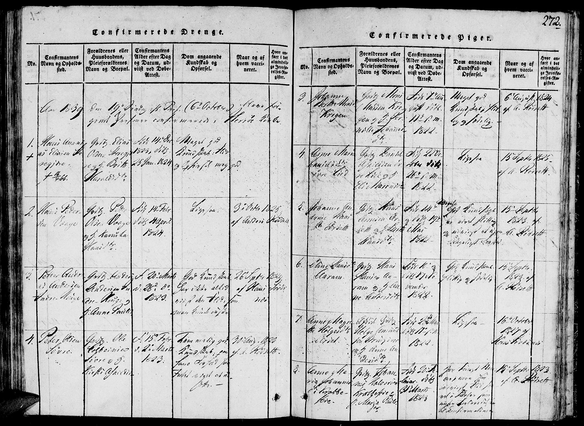 Ministerialprotokoller, klokkerbøker og fødselsregistre - Møre og Romsdal, AV/SAT-A-1454/503/L0033: Ministerialbok nr. 503A01, 1816-1841, s. 272