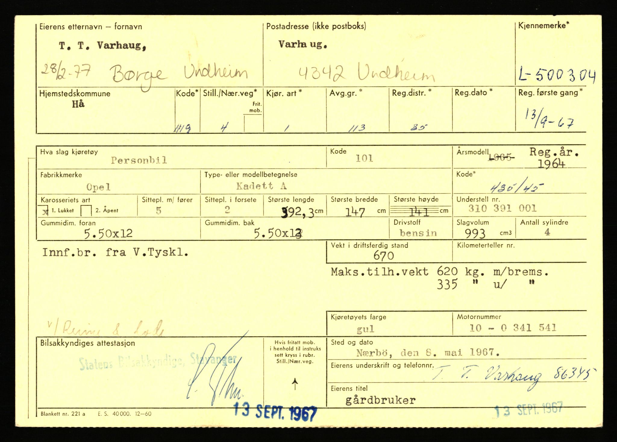 Stavanger trafikkstasjon, AV/SAST-A-101942/0/F/L0077: L-500000 - L-502999, 1930-1971, s. 211