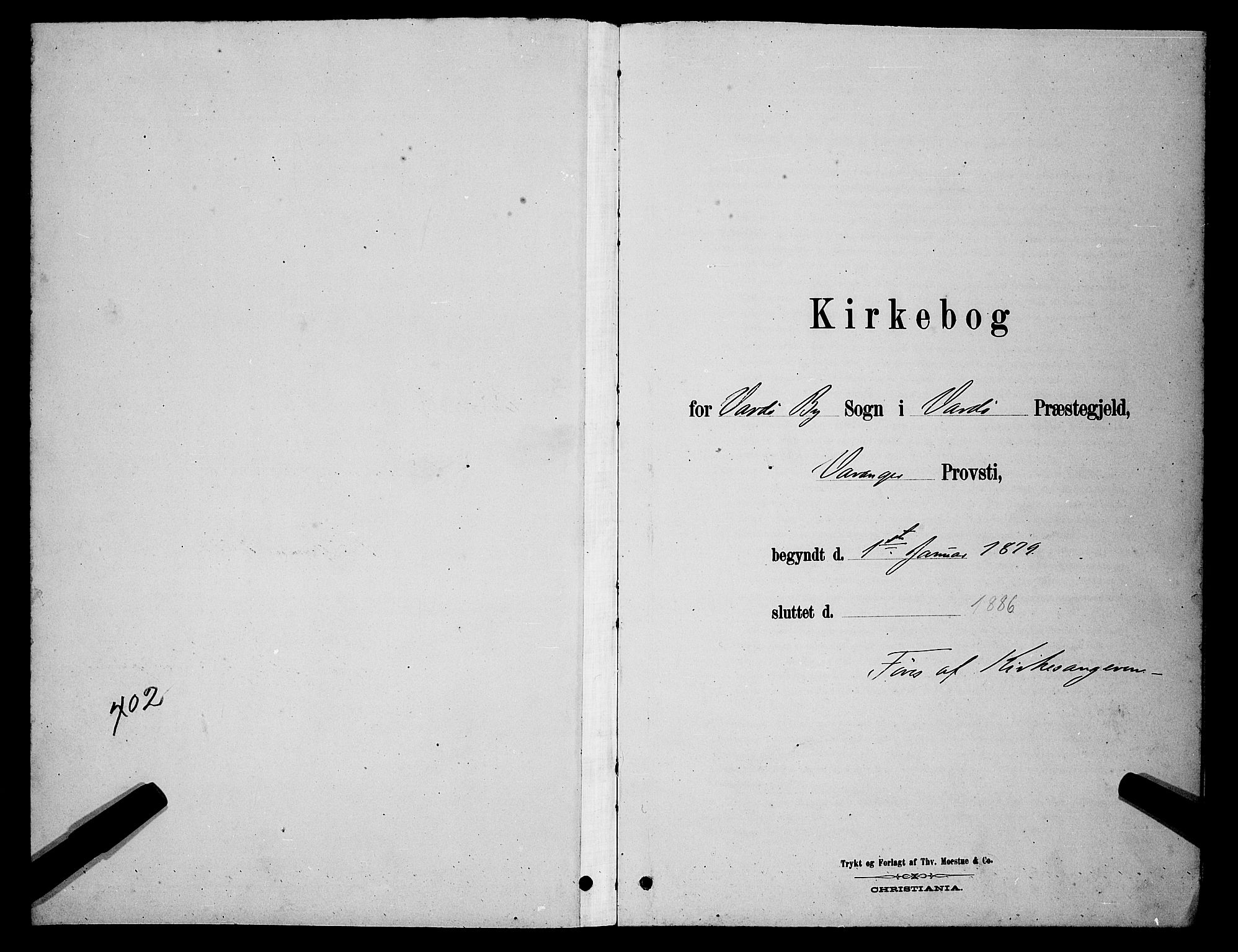 Vardø sokneprestkontor, SATØ/S-1332/H/Hb/L0004klokker: Klokkerbok nr. 4, 1879-1887