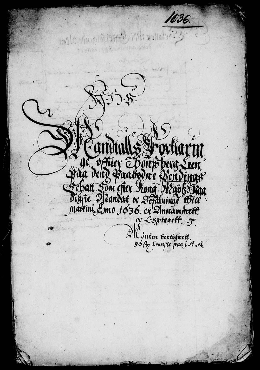 Rentekammeret inntil 1814, Reviderte regnskaper, Lensregnskaper, RA/EA-5023/R/Rb/Rbo/L0016: Tønsberg len, 1635-1637