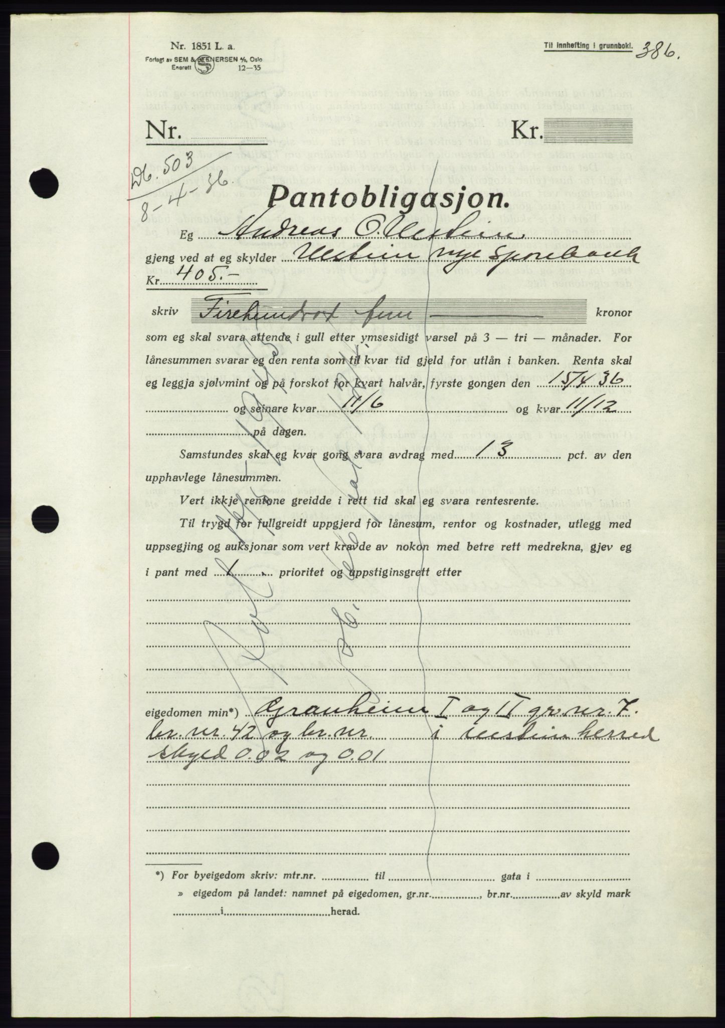 Søre Sunnmøre sorenskriveri, AV/SAT-A-4122/1/2/2C/L0060: Pantebok nr. 54, 1935-1936, Tingl.dato: 08.04.1936