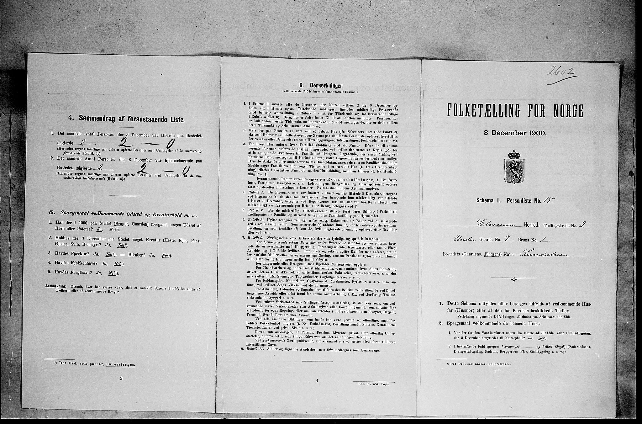 SAH, Folketelling 1900 for 0427 Elverum herred, 1900, s. 360