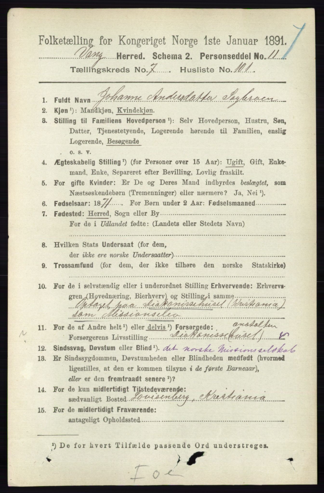 RA, Folketelling 1891 for 0414 Vang herred, 1891, s. 5530