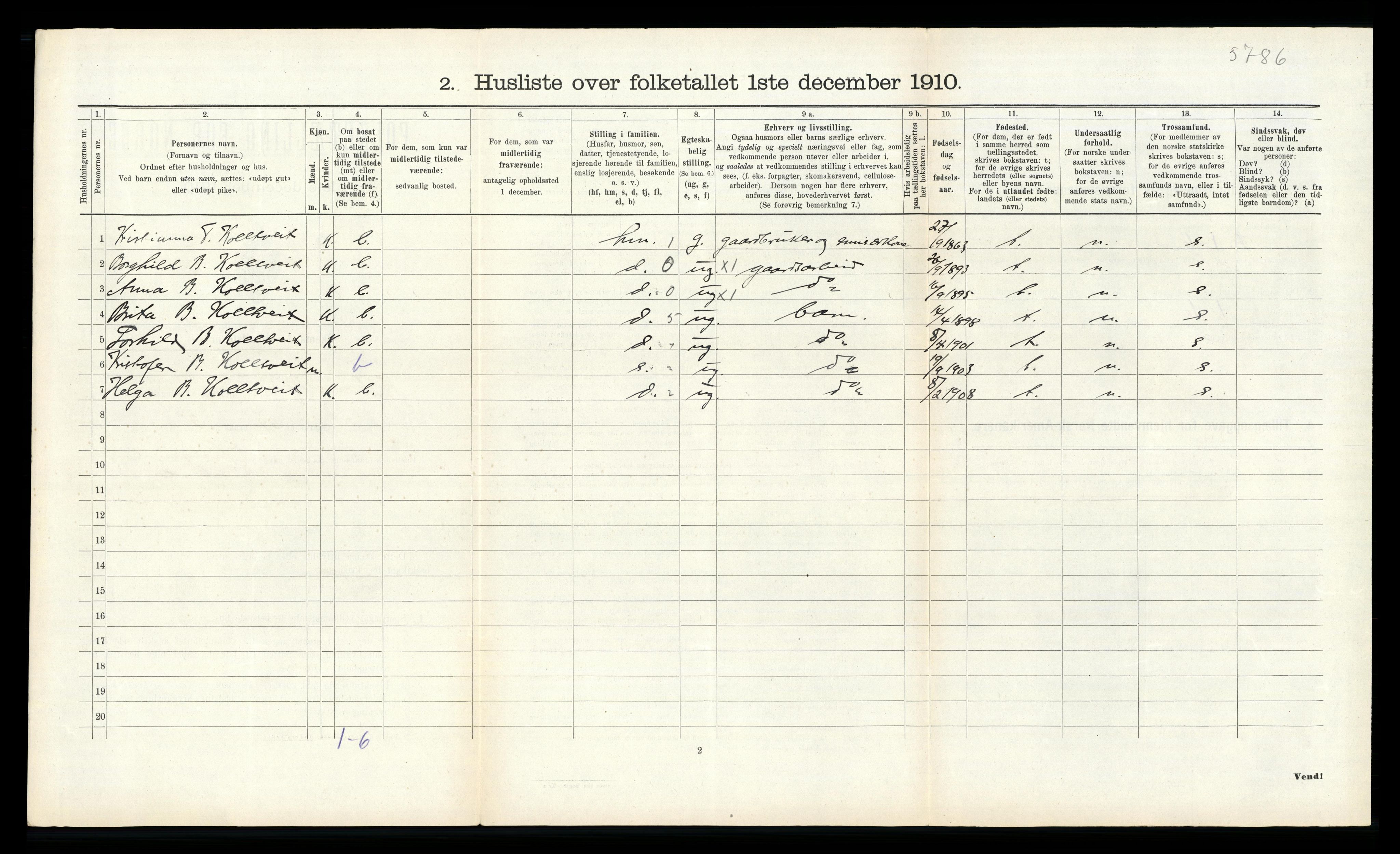 RA, Folketelling 1910 for 1226 Strandebarm herred, 1910, s. 481