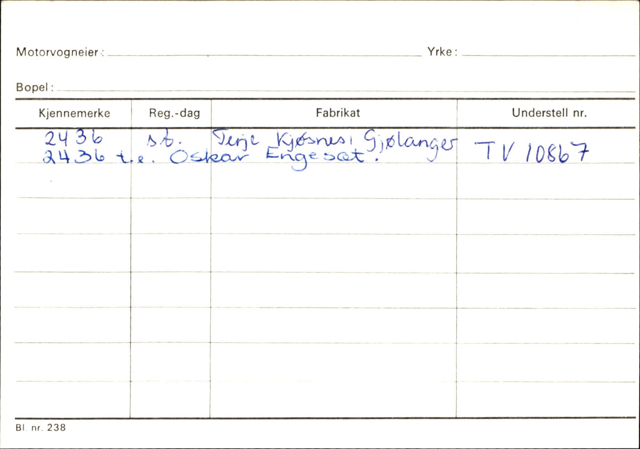 Statens vegvesen, Sogn og Fjordane vegkontor, SAB/A-5301/4/F/L0132: Eigarregister Askvoll A-Å. Balestrand A-Å, 1945-1975, s. 228