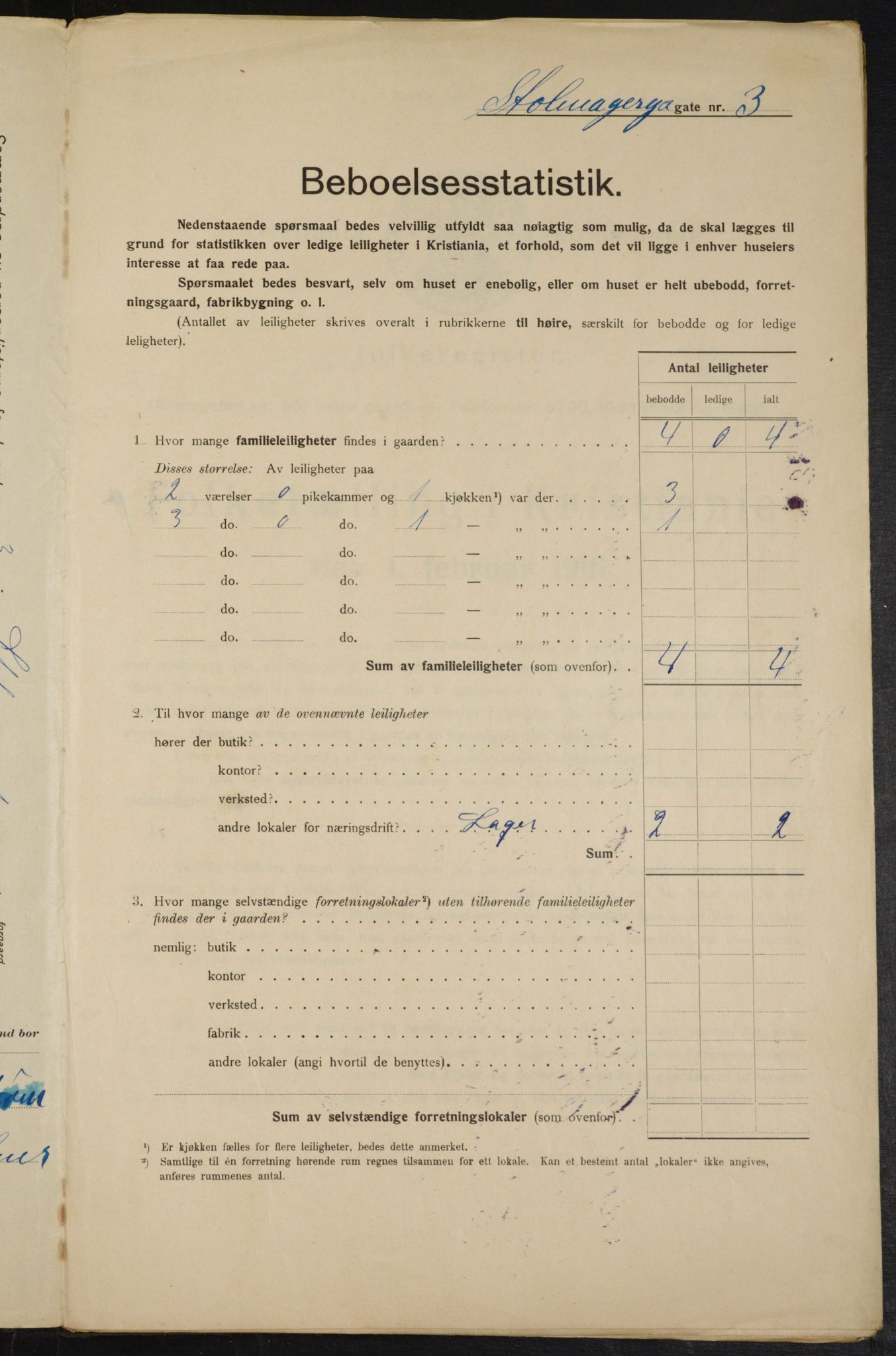 OBA, Kommunal folketelling 1.2.1915 for Kristiania, 1915, s. 102708