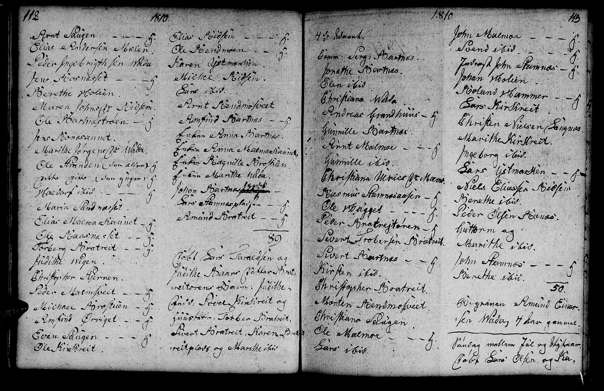 Ministerialprotokoller, klokkerbøker og fødselsregistre - Nord-Trøndelag, SAT/A-1458/745/L0432: Klokkerbok nr. 745C01, 1802-1814, s. 112-113