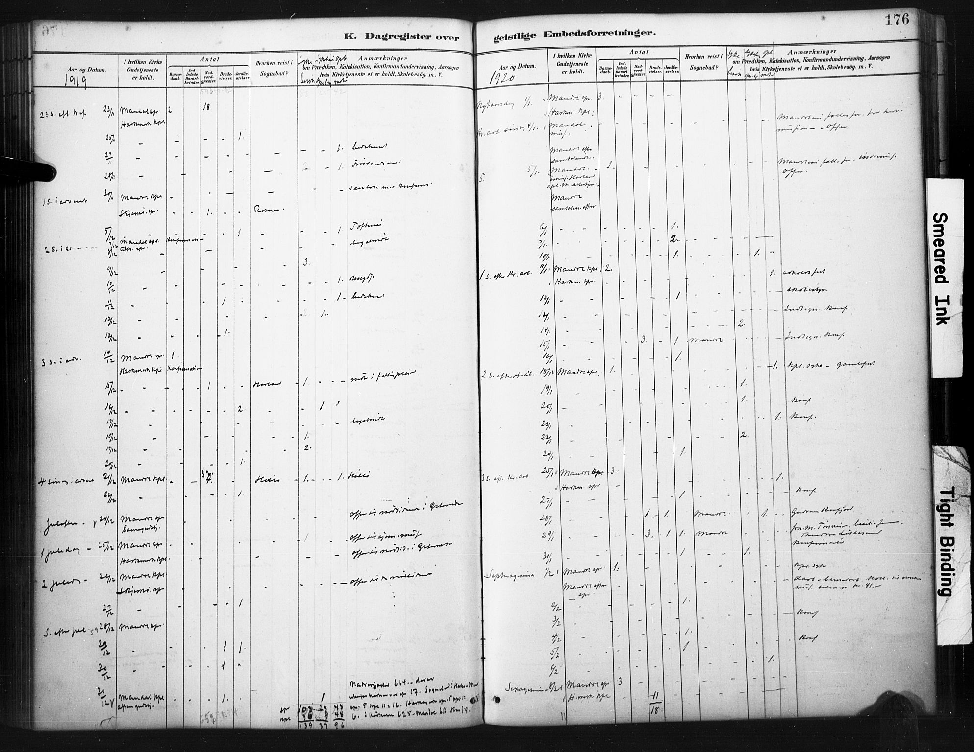 Mandal sokneprestkontor, SAK/1111-0030/F/Fa/Faa/L0017: Ministerialbok nr. A 17, 1880-1926, s. 176