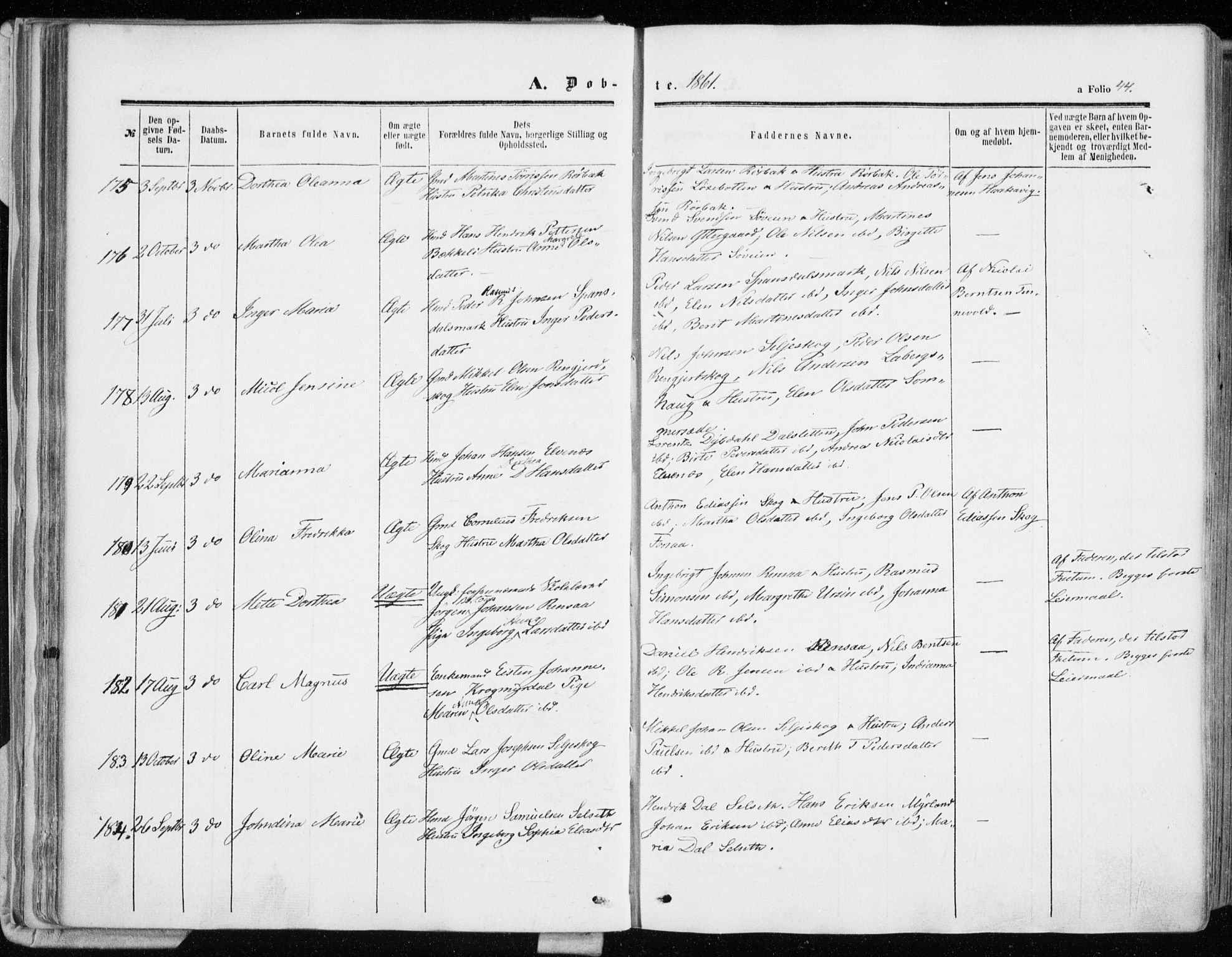 Ibestad sokneprestembete, AV/SATØ-S-0077/H/Ha/Haa/L0009kirke: Ministerialbok nr. 9, 1859-1868, s. 44