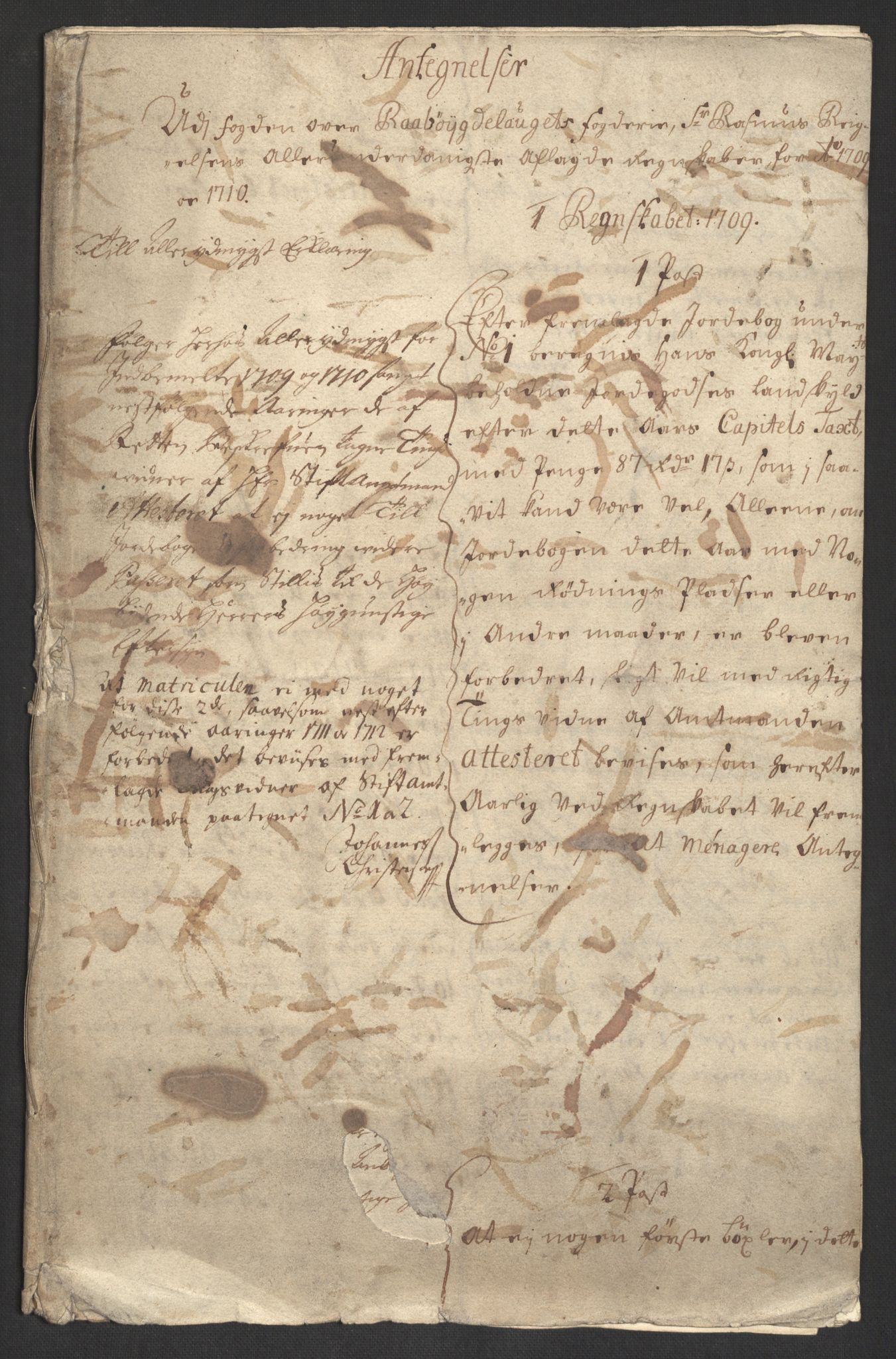 Rentekammeret inntil 1814, Reviderte regnskaper, Fogderegnskap, AV/RA-EA-4092/R40/L2449: Fogderegnskap Råbyggelag, 1709-1711, s. 214