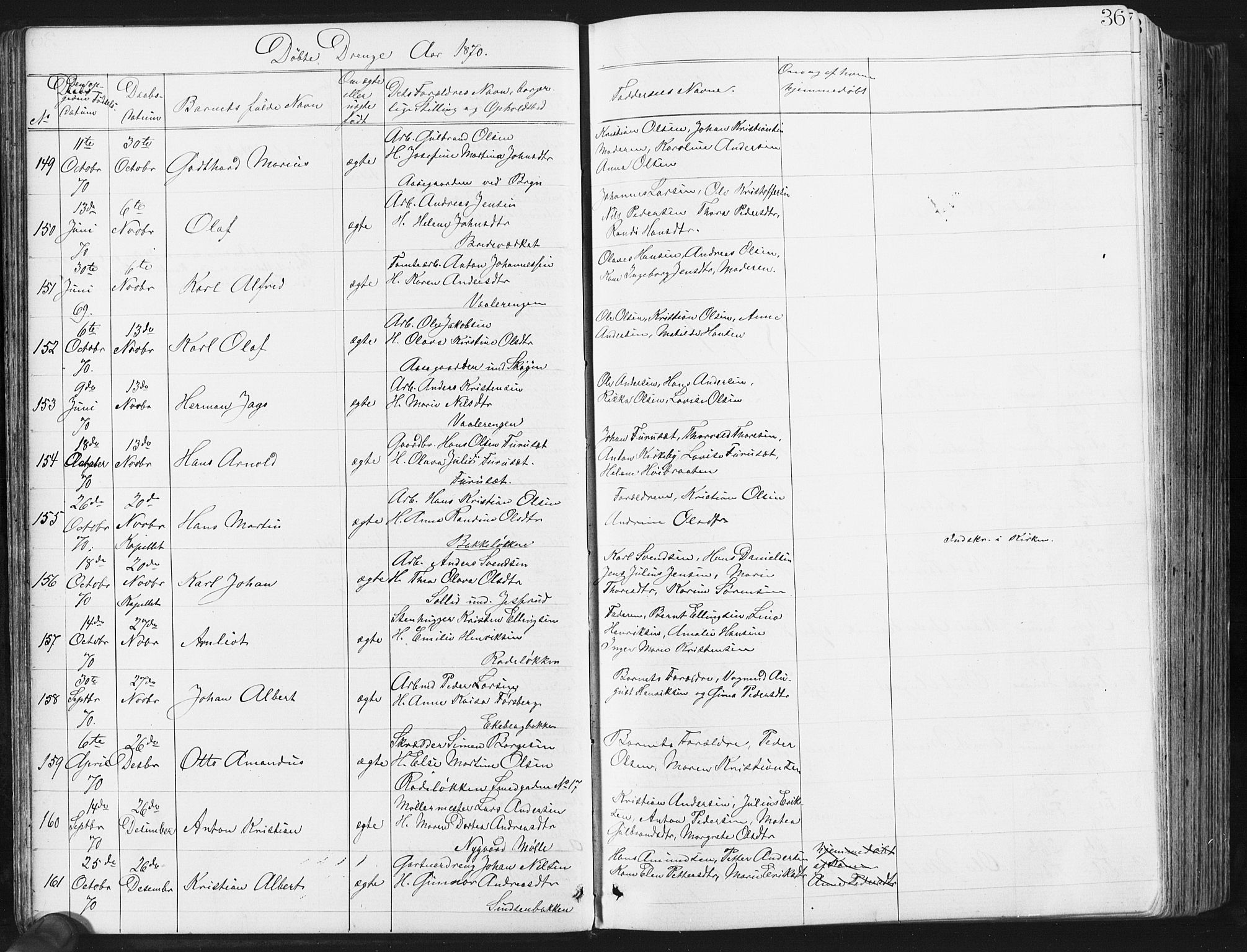 Østre Aker prestekontor Kirkebøker, AV/SAO-A-10840/G/Ga/L0003: Klokkerbok nr. I 3, 1868-1913, s. 36