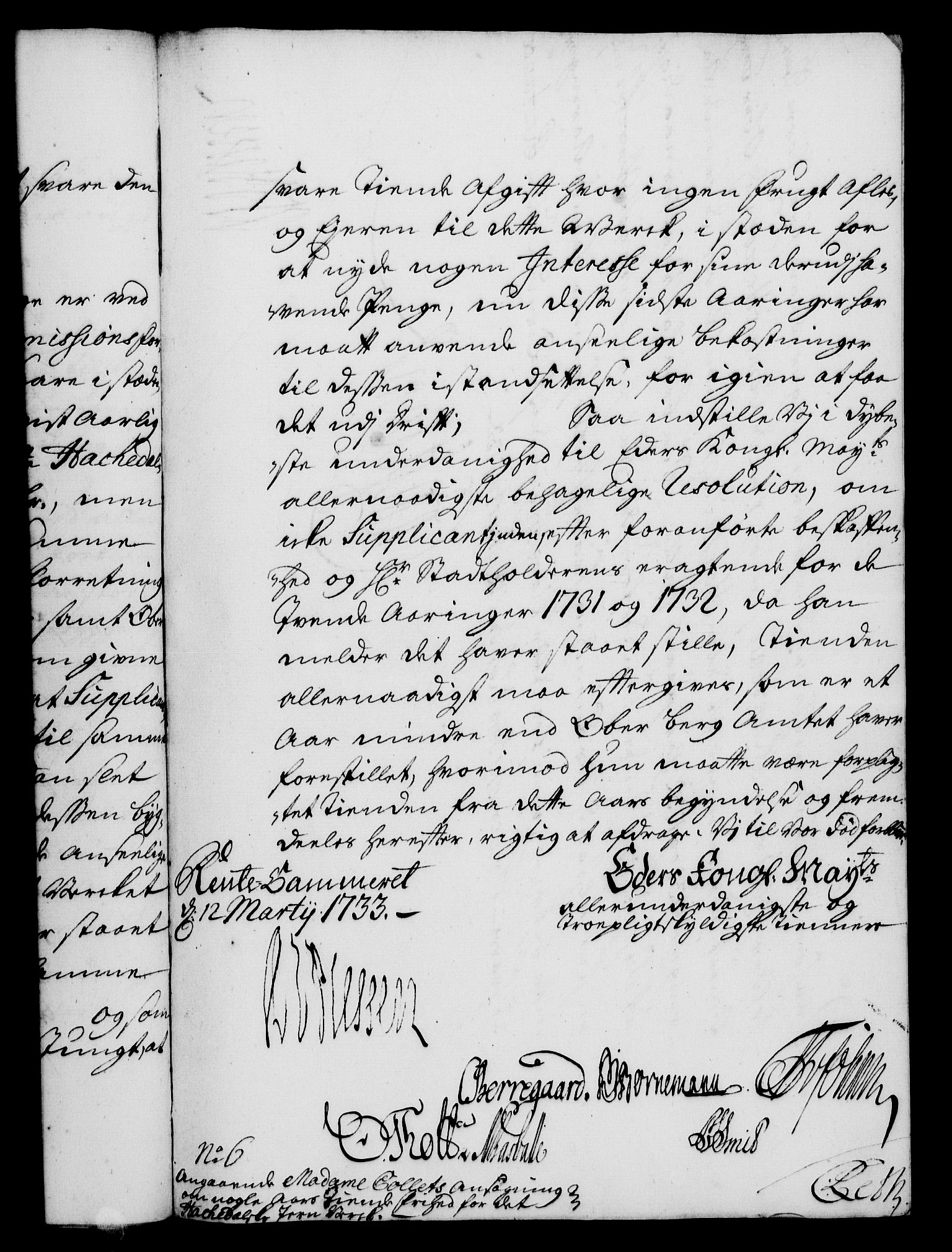 Rentekammeret, Kammerkanselliet, RA/EA-3111/G/Gf/Gfa/L0016: Norsk relasjons- og resolusjonsprotokoll (merket RK 52.16), 1733, s. 112
