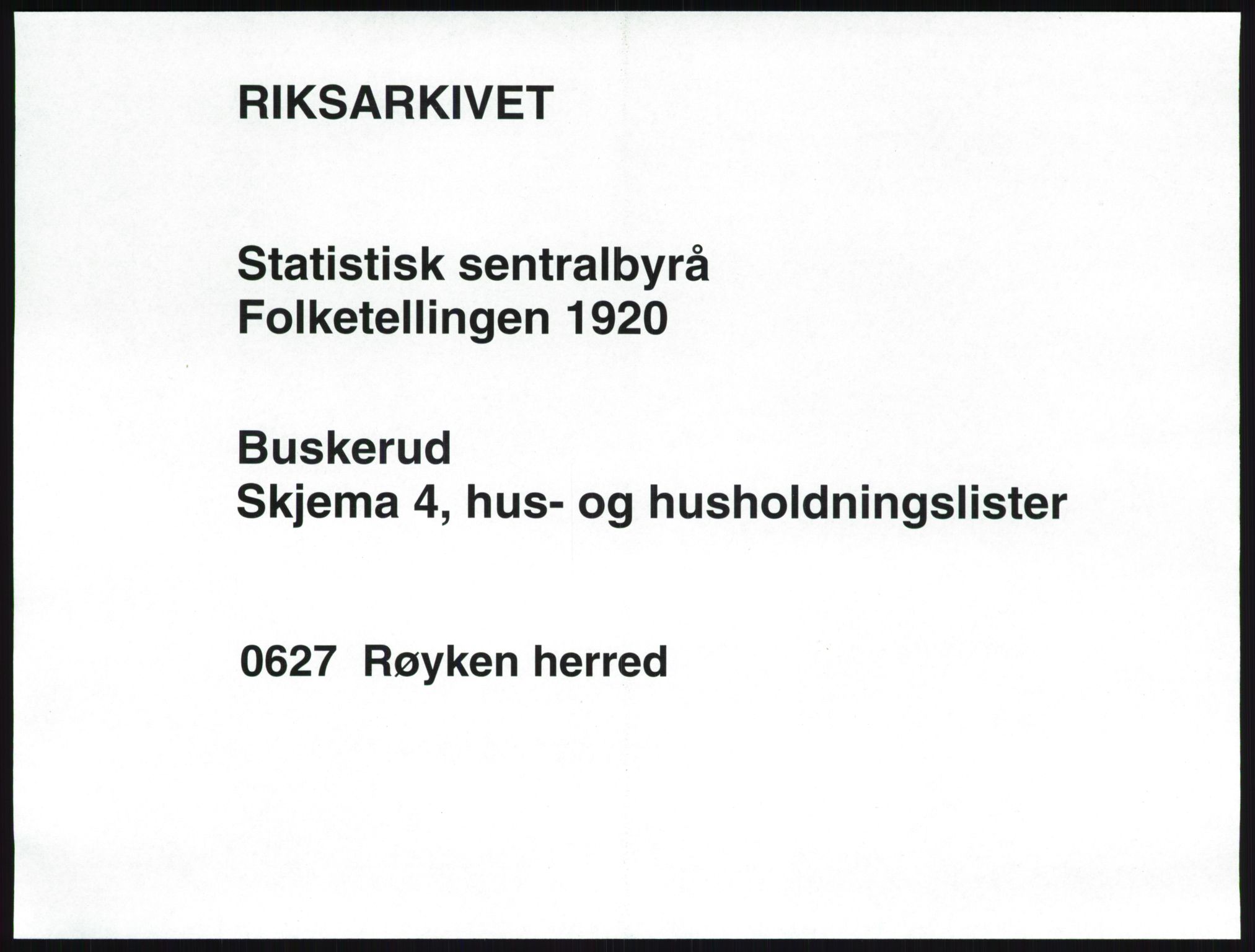 SAKO, Folketelling 1920 for 0627 Røyken herred, 1920, s. 40